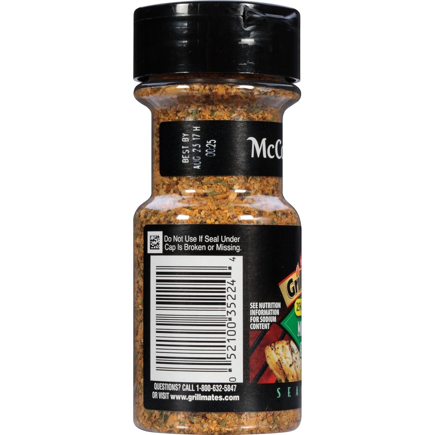 image:imageMcCormick Grill Mates 25 Less Sodium Montreal Chicken Seasoning 287 oz Pack of 6287 Ounce Pack of 1