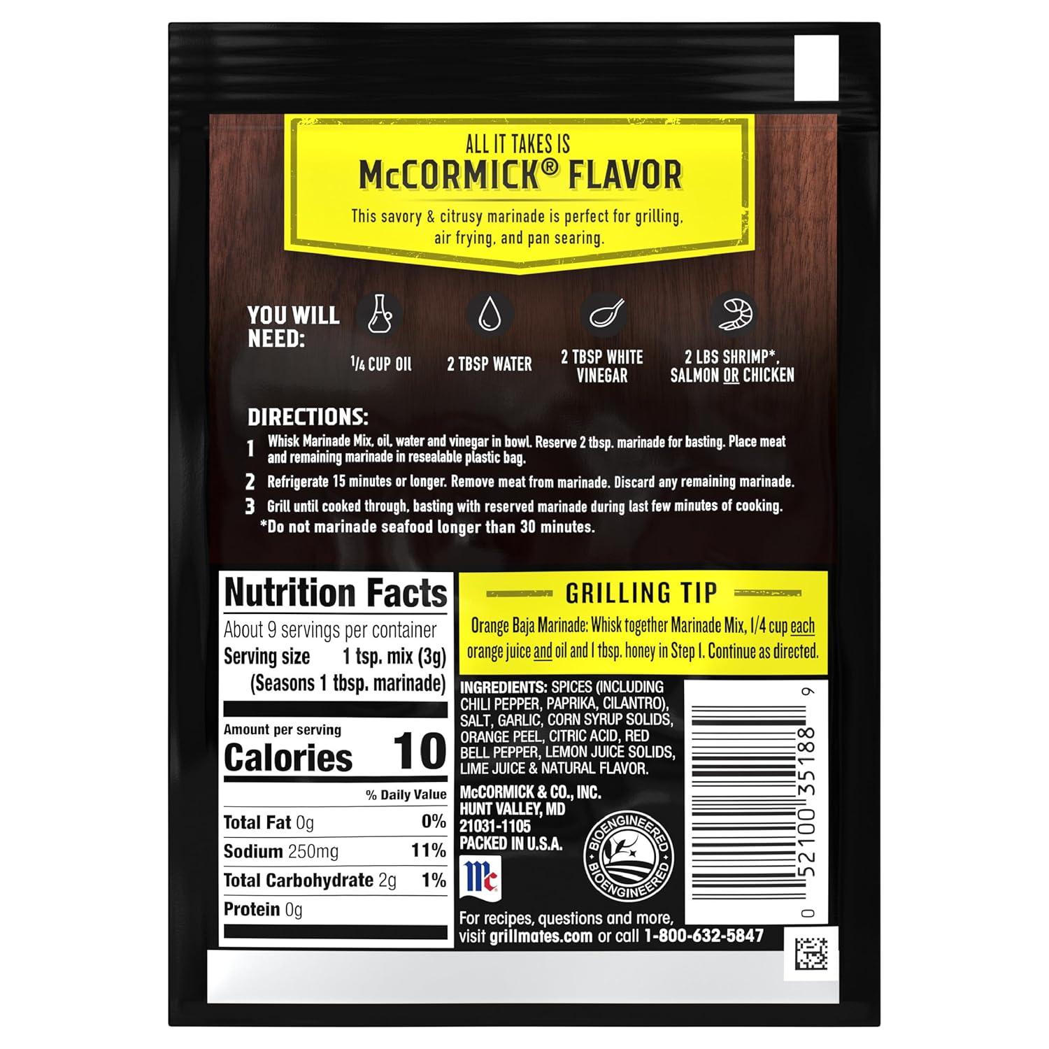 image:imageMcCormick Grill Mates Baja Citrus Marinade Mix 1 oz1 Ounce Pack of 4