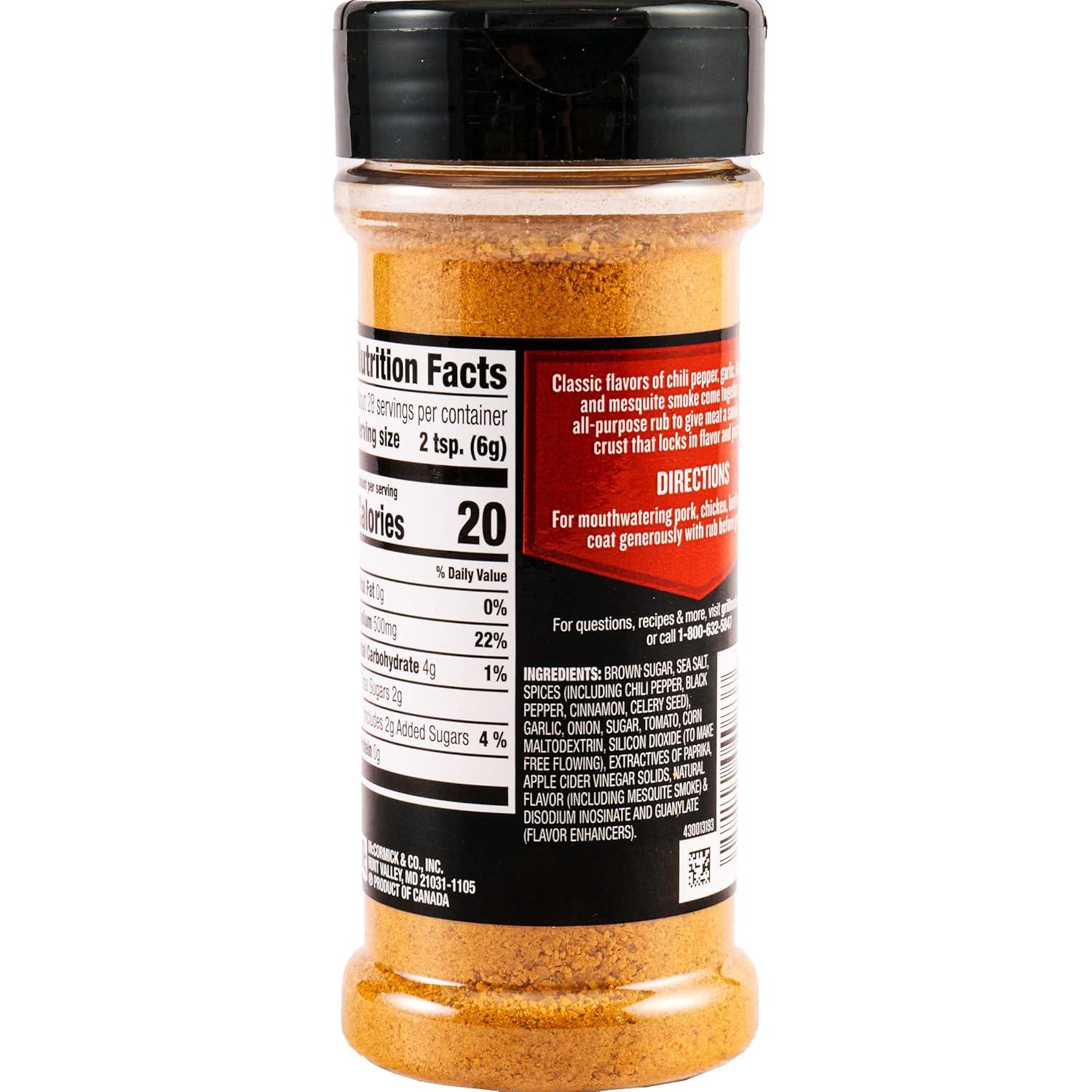 image:imageMcCormick Grill Mates Barbecue Rub 6 oz