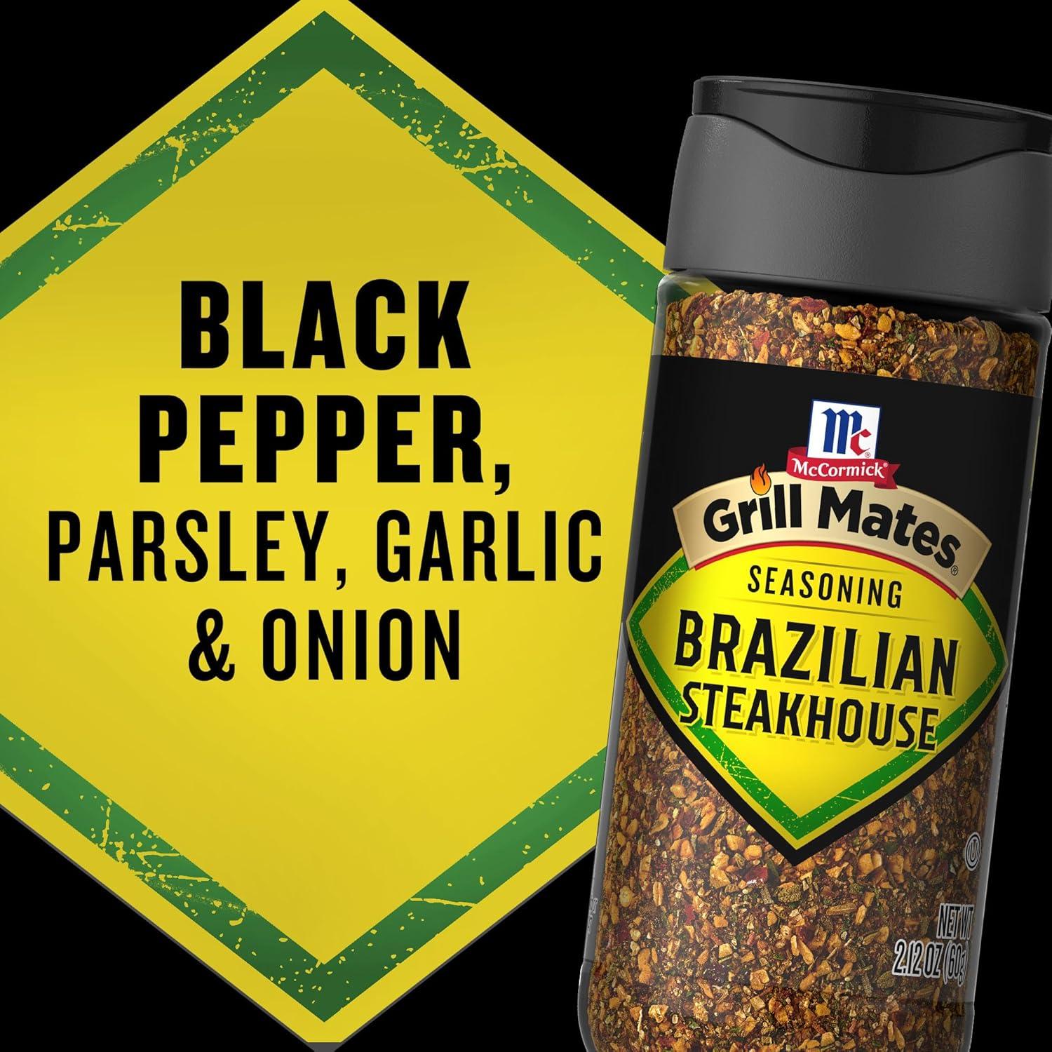 image:imageMcCormick Grill Mates Brazilian Steakhouse Seasoning 212 oz Pack of 6212 Ounce Pack of 1