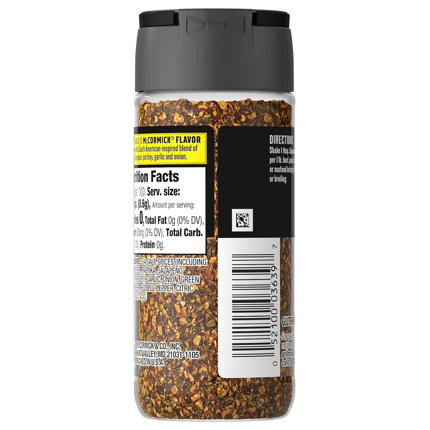 image:imageMcCormick Grill Mates Brazilian Steakhouse Seasoning 212 oz Pack of 6212 Ounce Pack of 1