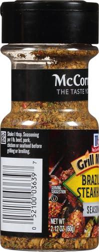 image:imageMcCormick Grill Mates Brazilian Steakhouse Seasoning 212 oz Pack of 6212 Ounce Pack of 1