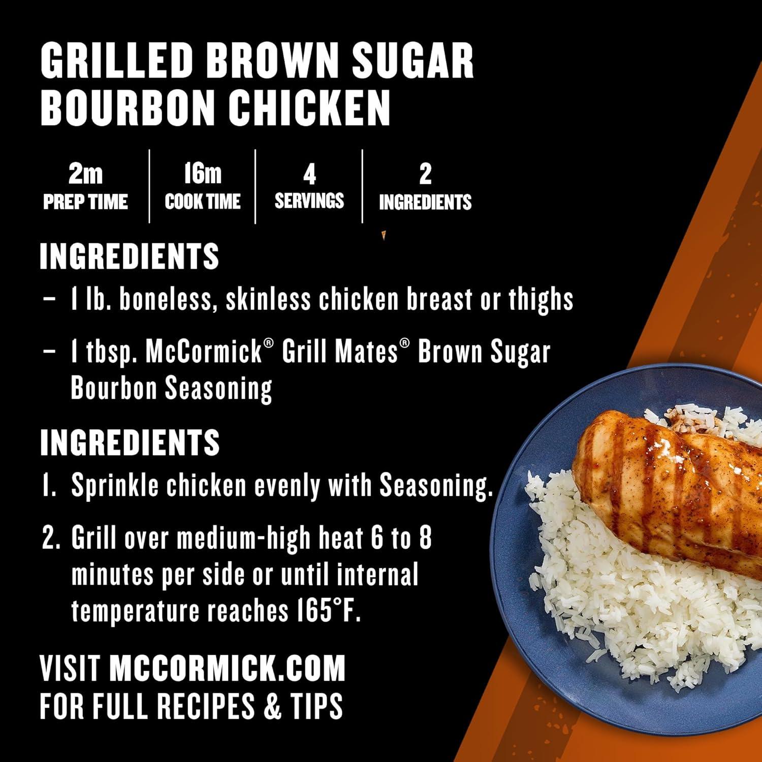 image:imageMcCormick Grill Mates Brown Sugar Bourbon Marinade 125 oz Pack of 12125 Ounce Pack of 1