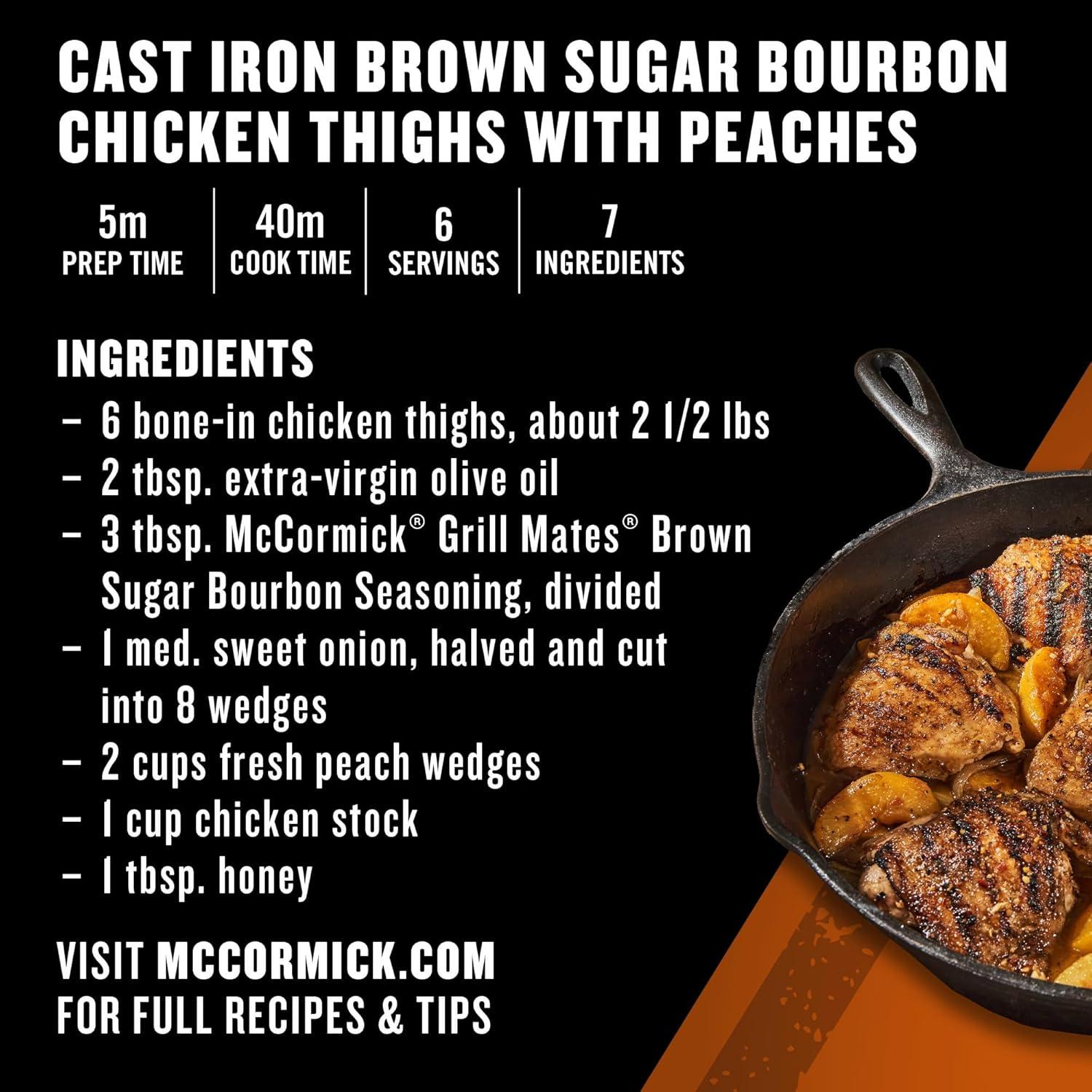 image:imageMcCormick Grill Mates Brown Sugar Bourbon Seasoning 975 oz Pack of 6975 Ounce Pack of 1
