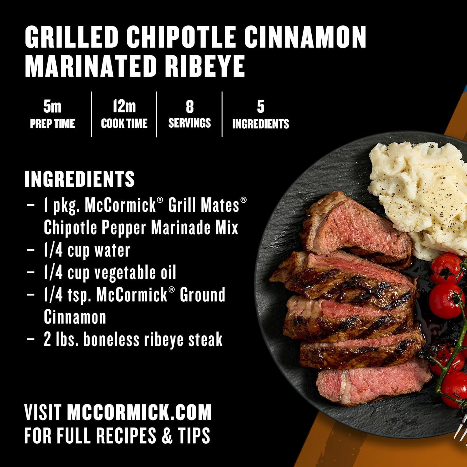 image:imageMcCormick Grill Mates Chipotle Pepper Marinade Mix 113 oz113 Ounce Pack of 1