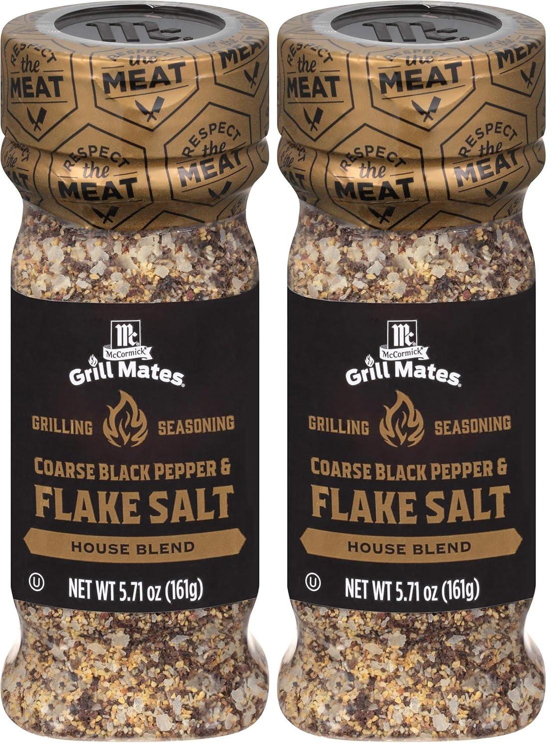 image:imageMcCormick Grill Mates Coarse Black Pepper amp Flake Salt Grilling Seasoning 571 ozCoarse Black Pepper Flake Salt