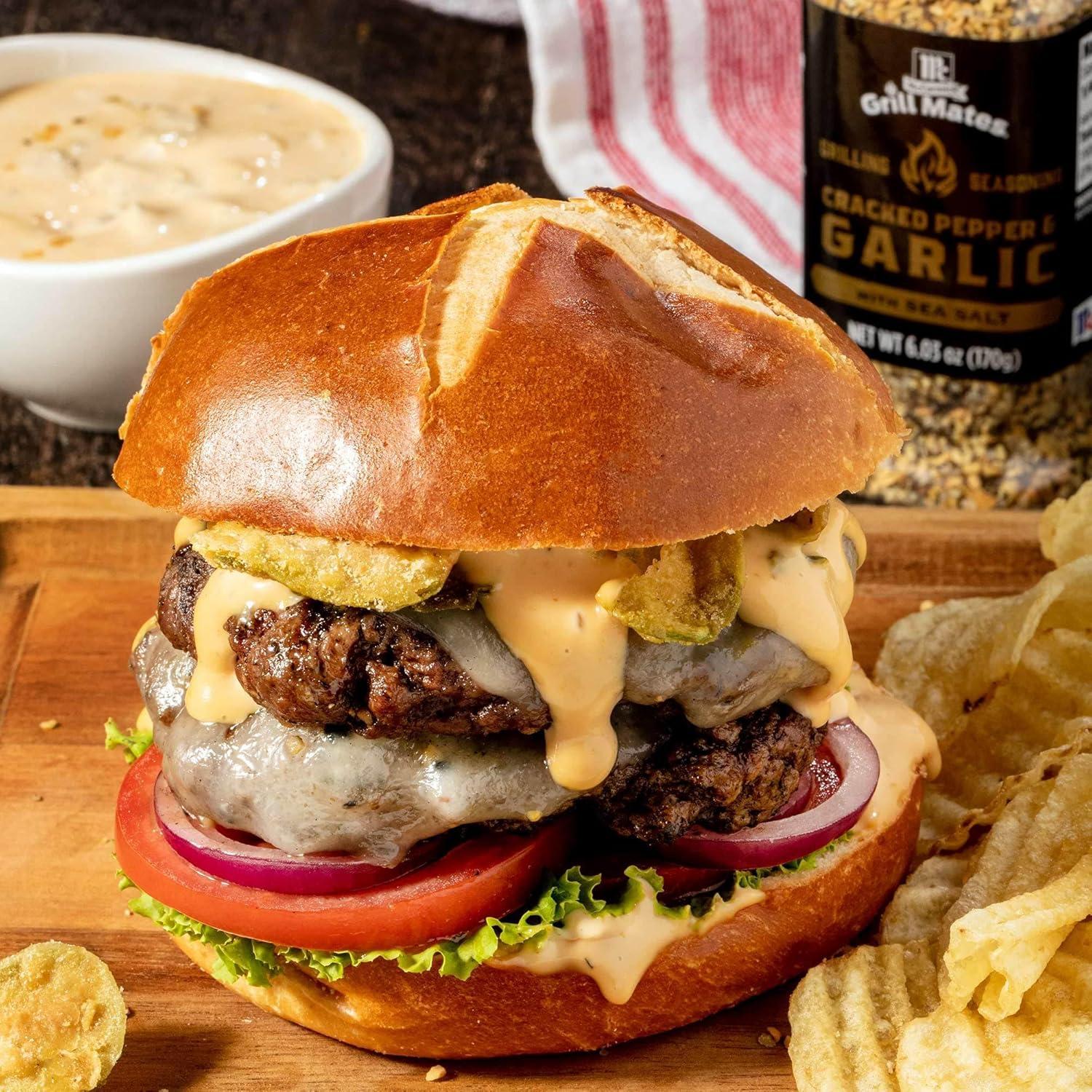 image:imageMcCormick Grill Mates Coarse Black Pepper amp Flake Salt Grilling Seasoning 571 ozCracked Pepper Garlic