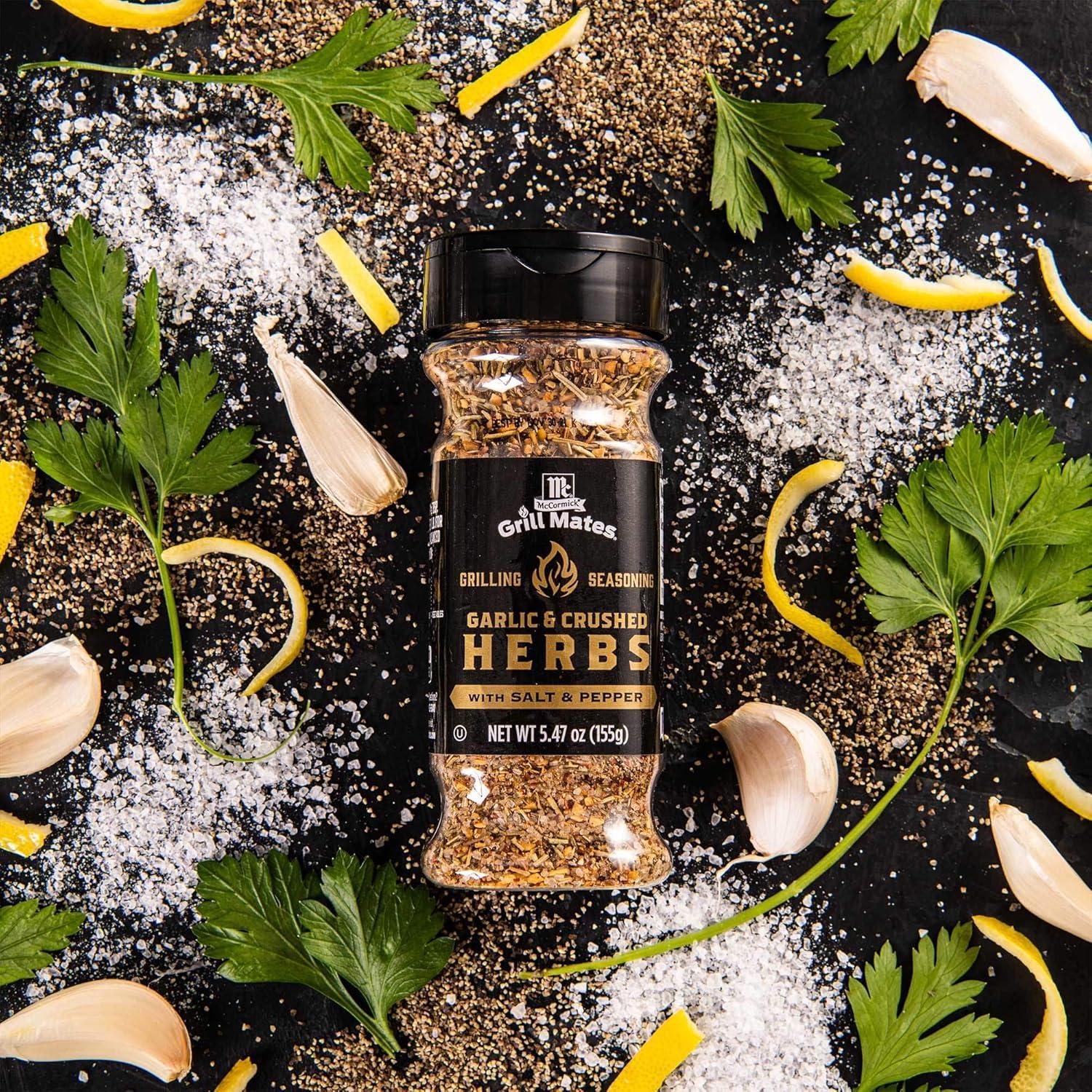 image:imageMcCormick Grill Mates Coarse Black Pepper amp Flake Salt Grilling Seasoning 571 ozGarlic Crushed Herbs