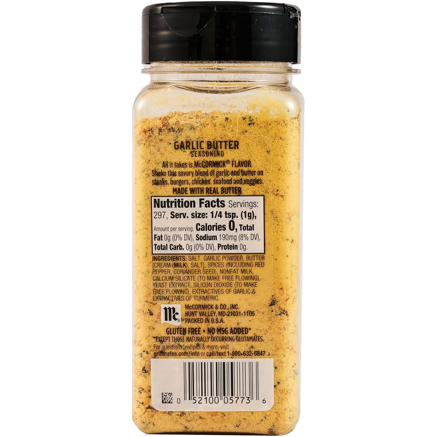 image:imageMcCormick Grill Mates Garlic Butter Seasoning 31 oz Pack of 6105 Ounce Pack of 1