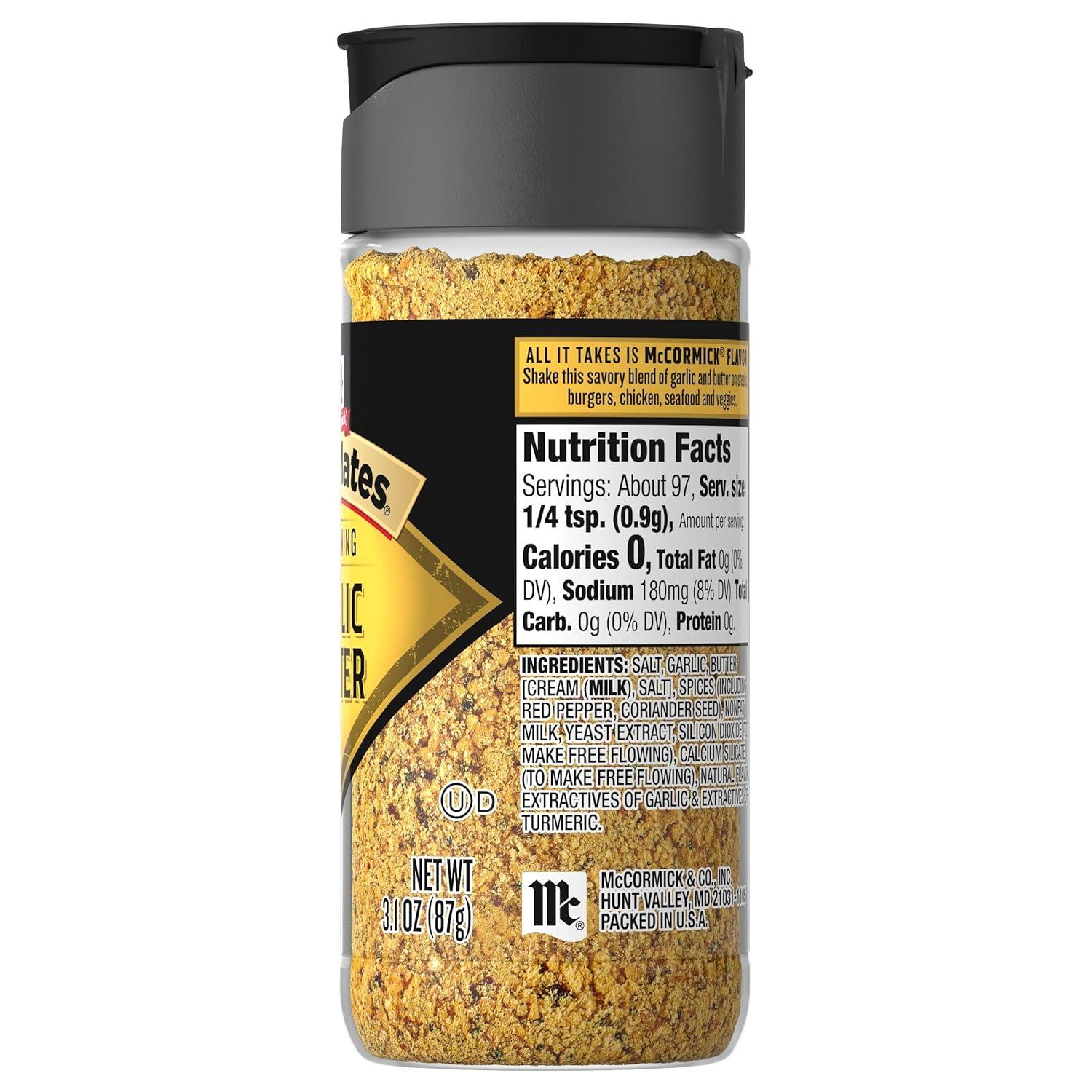 image:imageMcCormick Grill Mates Garlic Butter Seasoning 31 oz Pack of 631 Ounce Pack of 6