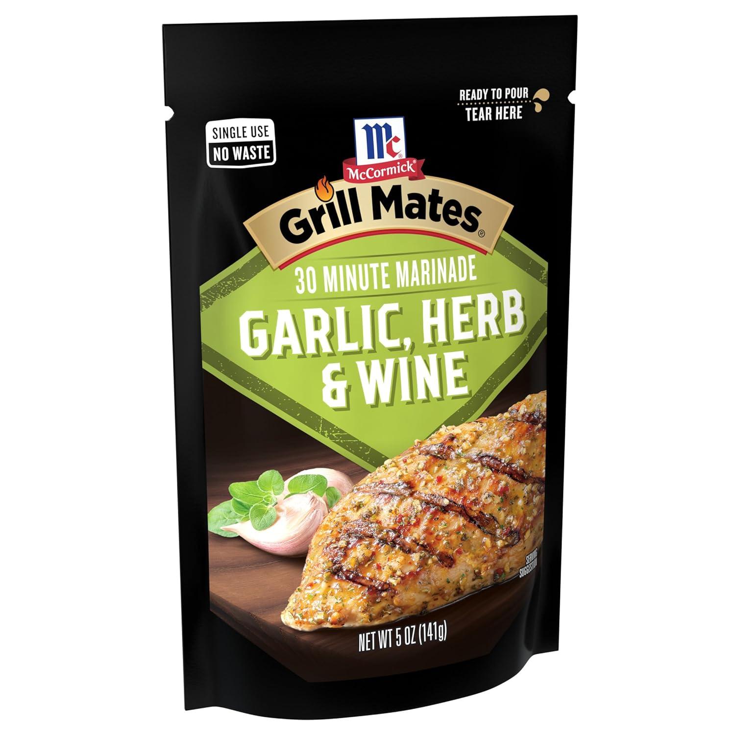 image:imageMcCormick Grill Mates Garlic Herb amp Wine 30 Minute Marinade 5 oz5 Ounce Pack of 6