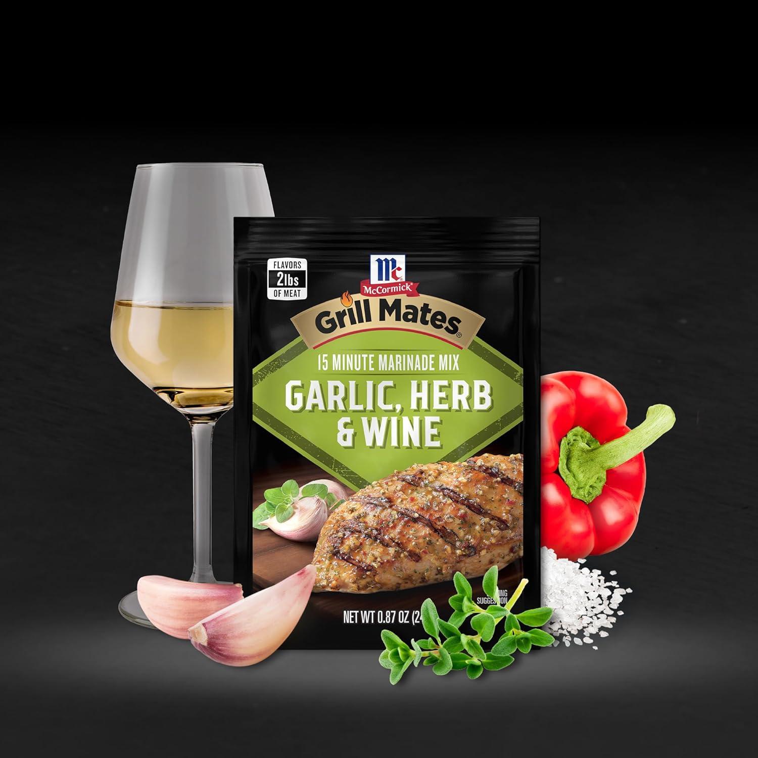 image:imageMcCormick Grill Mates Garlic Herb amp Wine Marinade Mix 087 oz087 Ounce Pack of 1
