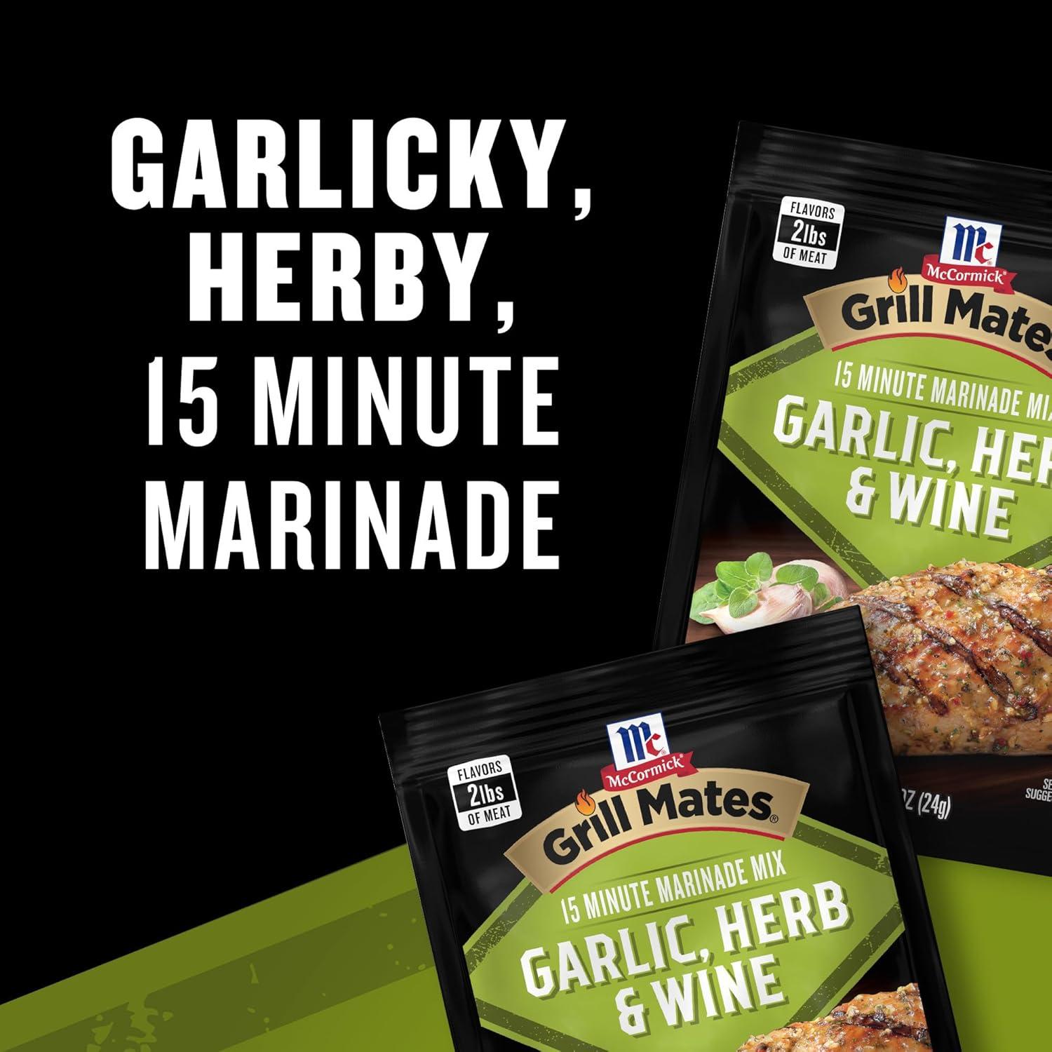 image:imageMcCormick Grill Mates Garlic Herb amp Wine Marinade Mix 087 oz087 Ounce Pack of 1