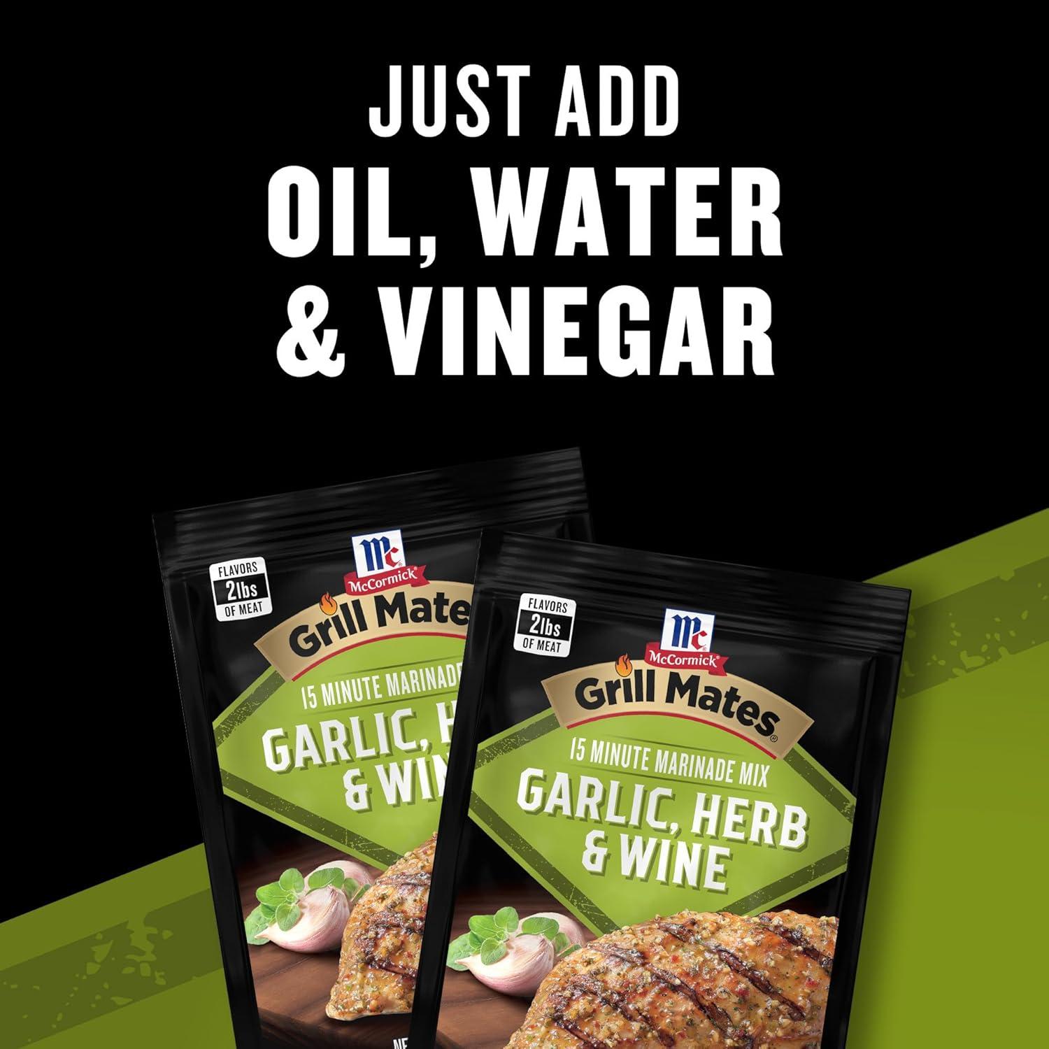 image:imageMcCormick Grill Mates Garlic Herb amp Wine Marinade Mix 087 oz087 Ounce Pack of 1