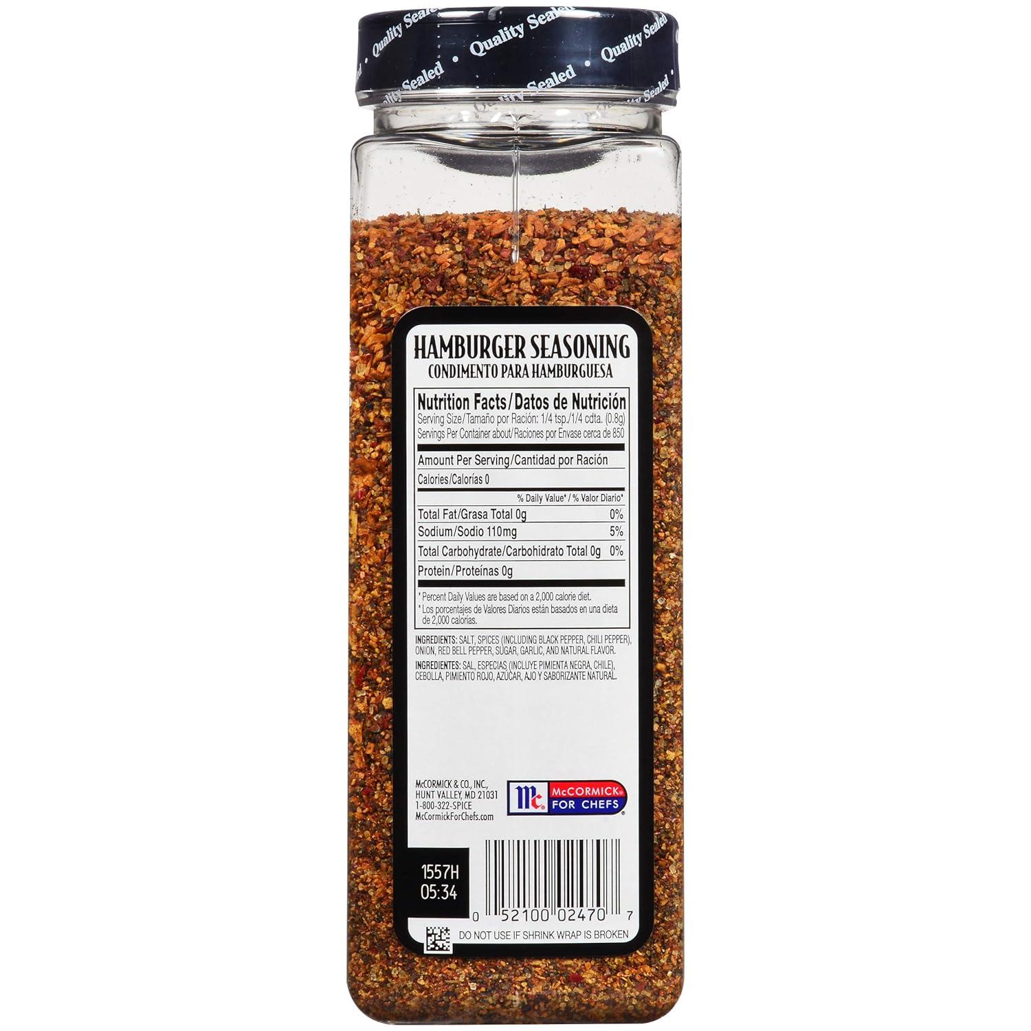 image:imageMcCormick Grill Mates Hamburger Seasoning 24 oz Pack of 6 Six 24 Ounce Containers of Hamburger Seasoning Mix with Bold Blend of Ground Peppers Onion and Savory Garlic24 Ounce Pack of 1