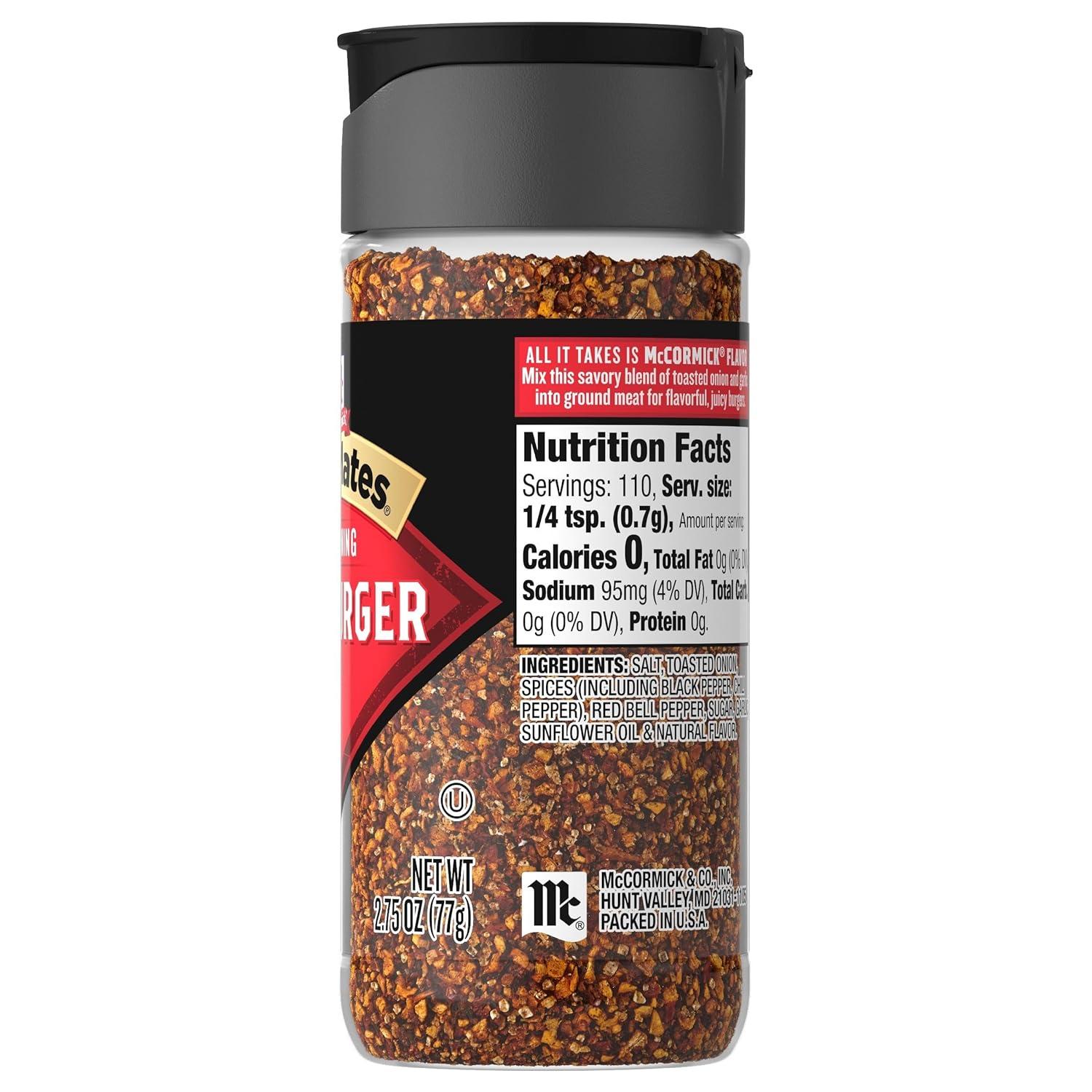 image:imageMcCormick Grill Mates Hamburger Seasoning 275 ozHamburger