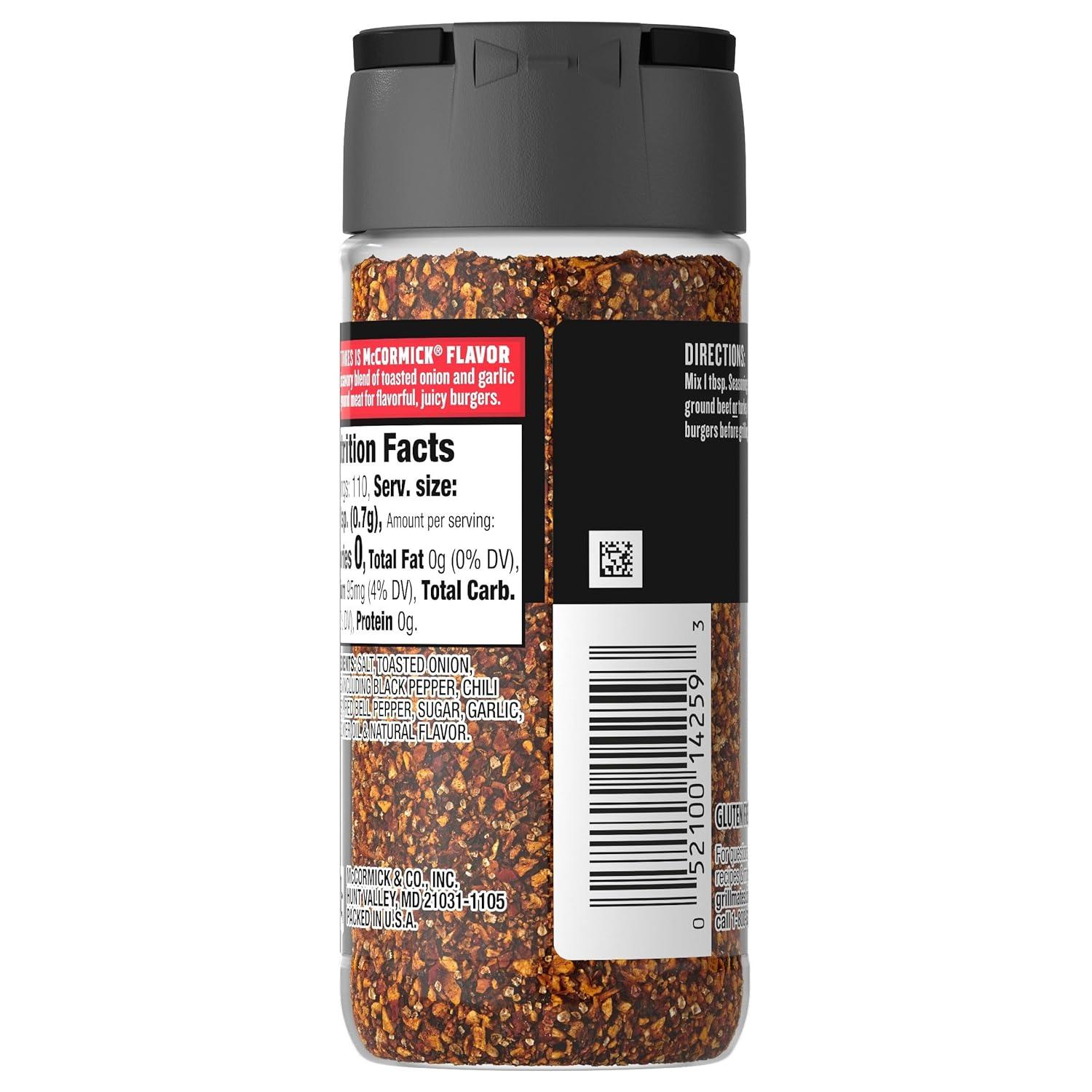 image:imageMcCormick Grill Mates Hamburger Seasoning 275 ozHamburger