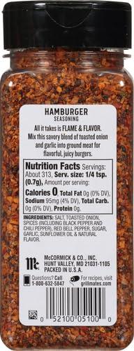 image:imageMcCormick Grill Mates Hamburger Seasoning 275 ozHamburger
