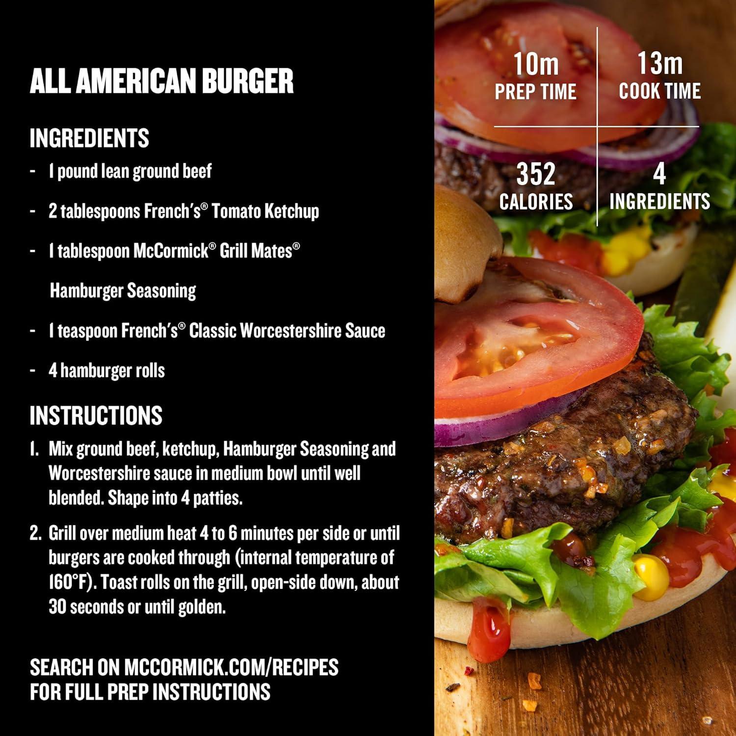 image:imageMcCormick Grill Mates Hamburger Seasoning 275 ozHamburger