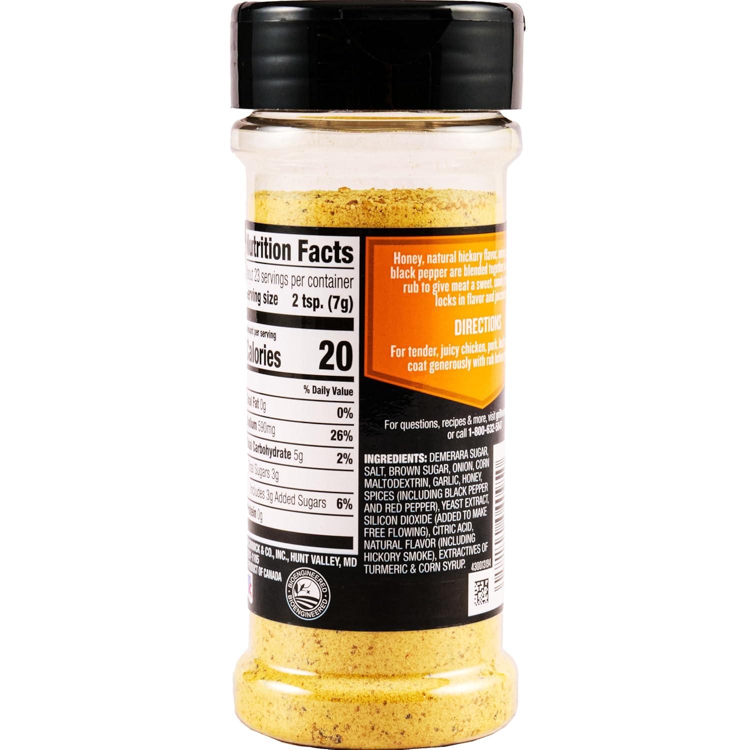 image:imageMcCormick Grill Mates Honey Hickory Rub 575 oz