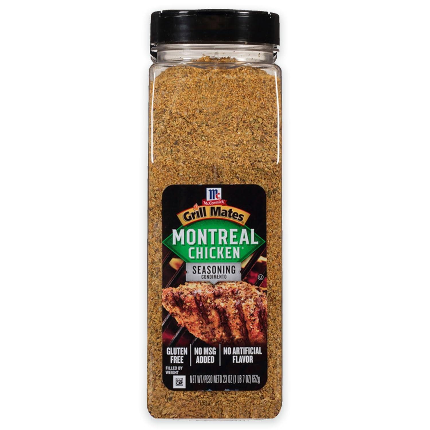 image:imageMcCormick Grill Mates Montreal Chicken Seasoning 23 oz One 23 Ounce Container of Montreal Chicken Seasoning with Blend of Garlic Onion Black and Red Pepper and Paprika for Meats and Seafood383 Ounce Pack of 6