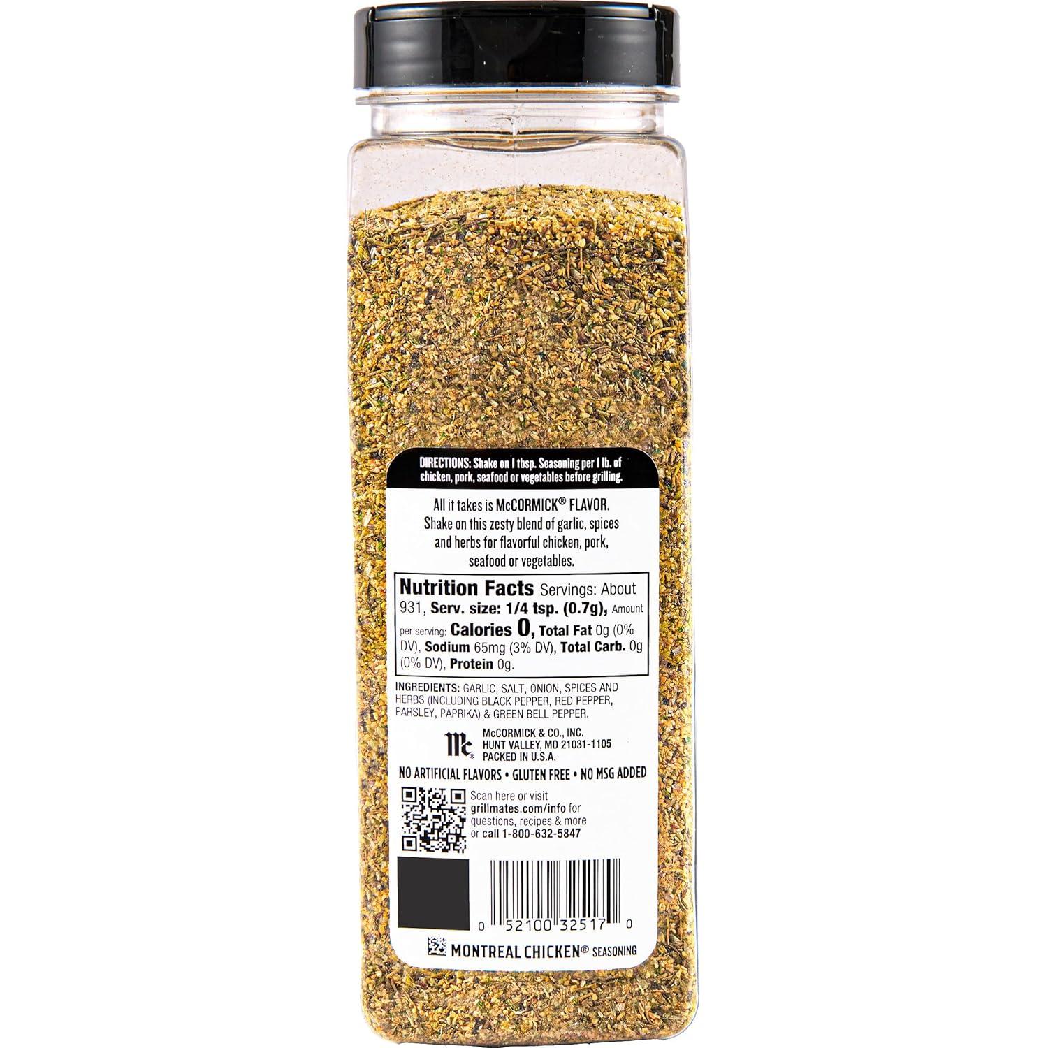 image:imageMcCormick Grill Mates Montreal Chicken Seasoning 275 oz Pack of 623 Ounce Pack of 1