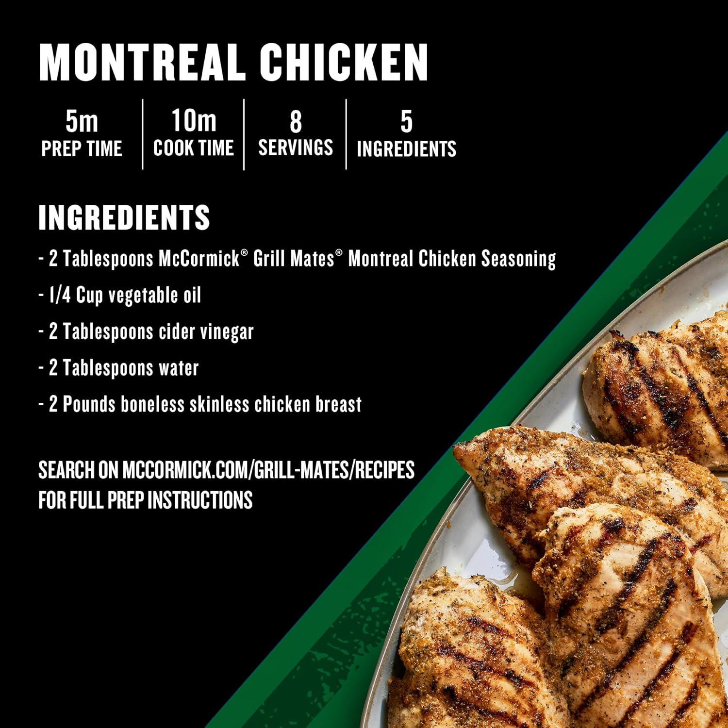 image:imageMcCormick Grill Mates Montreal Chicken Seasoning 275 oz Pack of 6275 Ounce Pack of 1