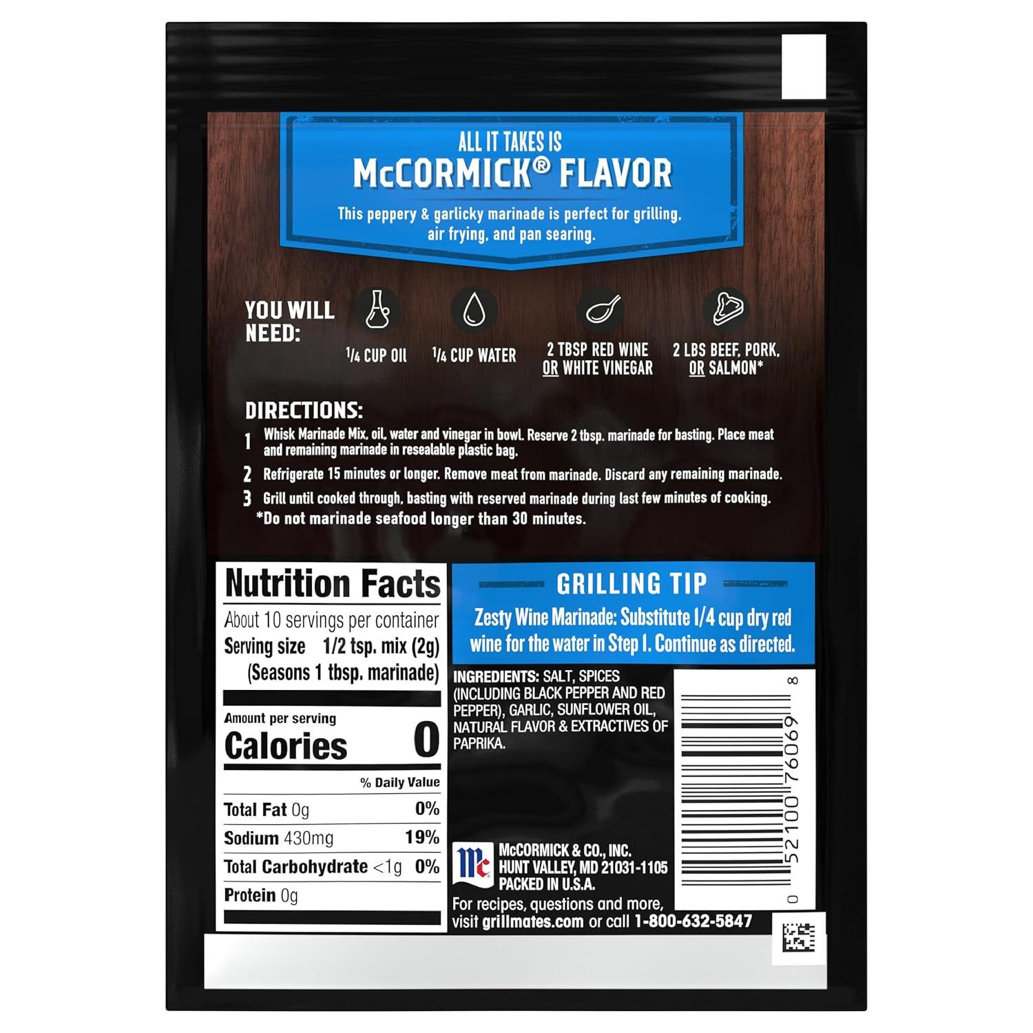 image:imageMcCormick Grill Mates Montreal Steak Marinade Mix 071 oz071 Ounce Pack of 1