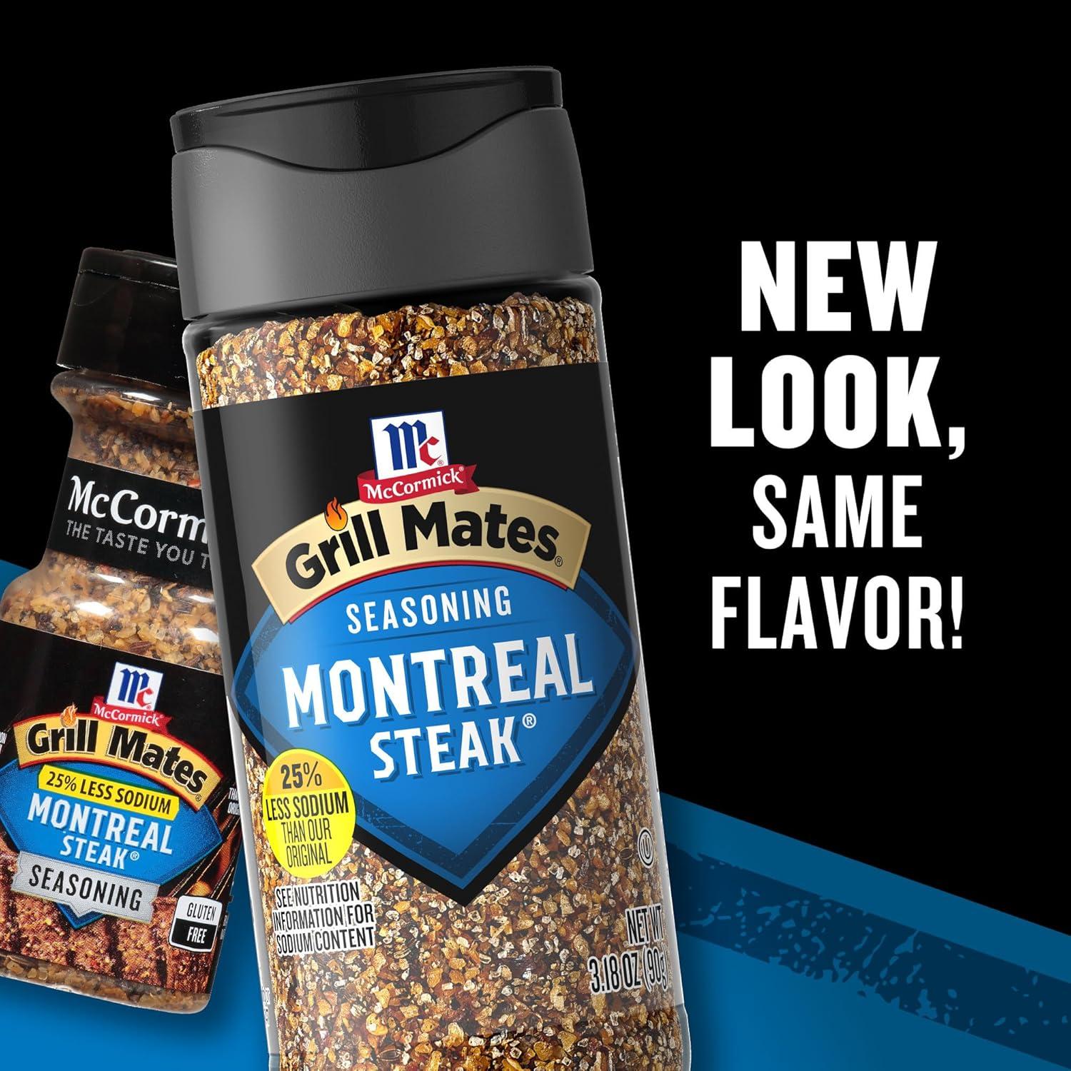 image:imageMcCormick Grill Mates Montreal Steak Seasoning 25 Less Sodium 10 OZ318 Ounce Pack of 1