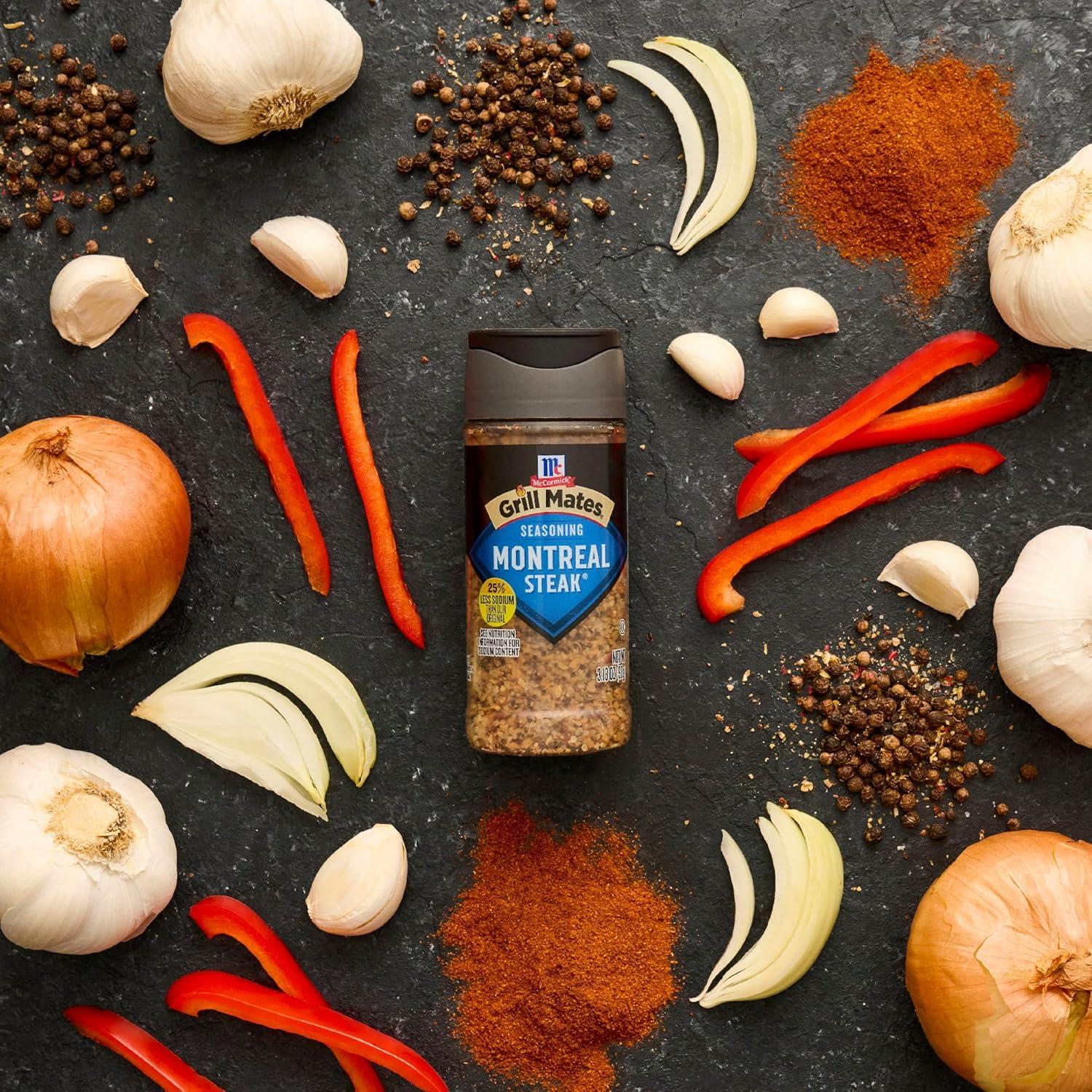 image:imageMcCormick Grill Mates Montreal Steak Seasoning 25 Less Sodium 10 OZ318 Ounce Pack of 1