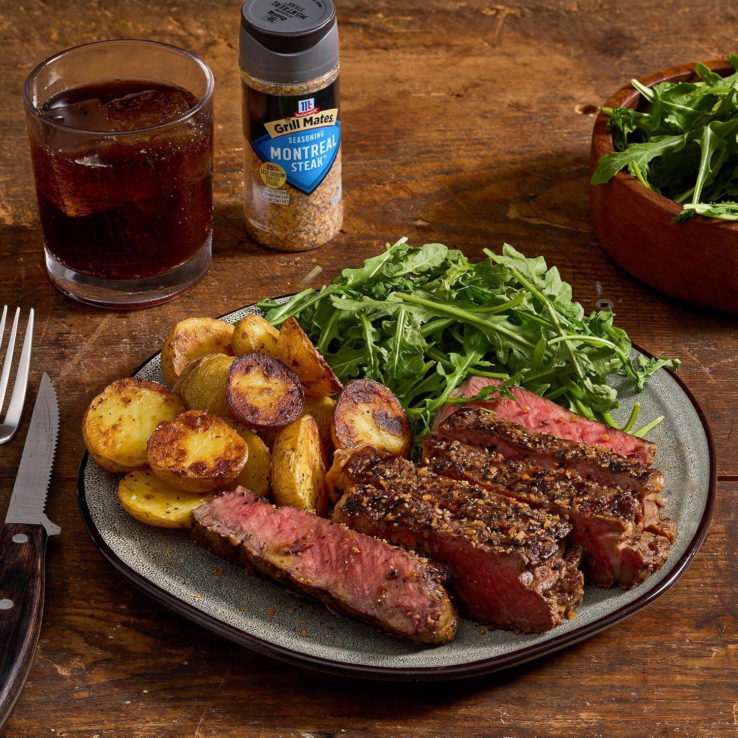 image:imageMcCormick Grill Mates Montreal Steak Seasoning 25 Less Sodium 10 OZ318 Ounce Pack of 6