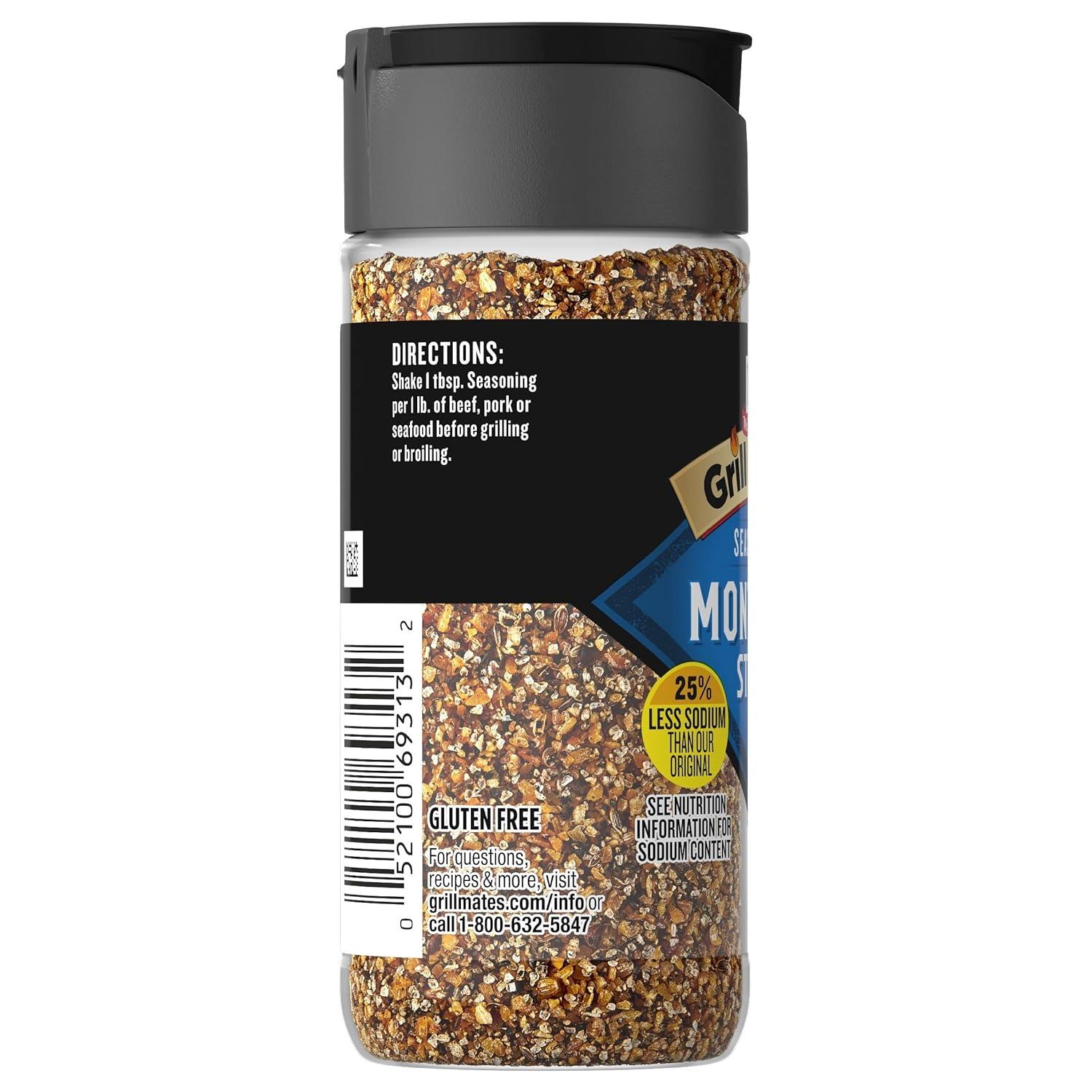 image:imageMcCormick Grill Mates Montreal Steak Seasoning 25 Less Sodium 10 OZ318 Ounce Pack of 6