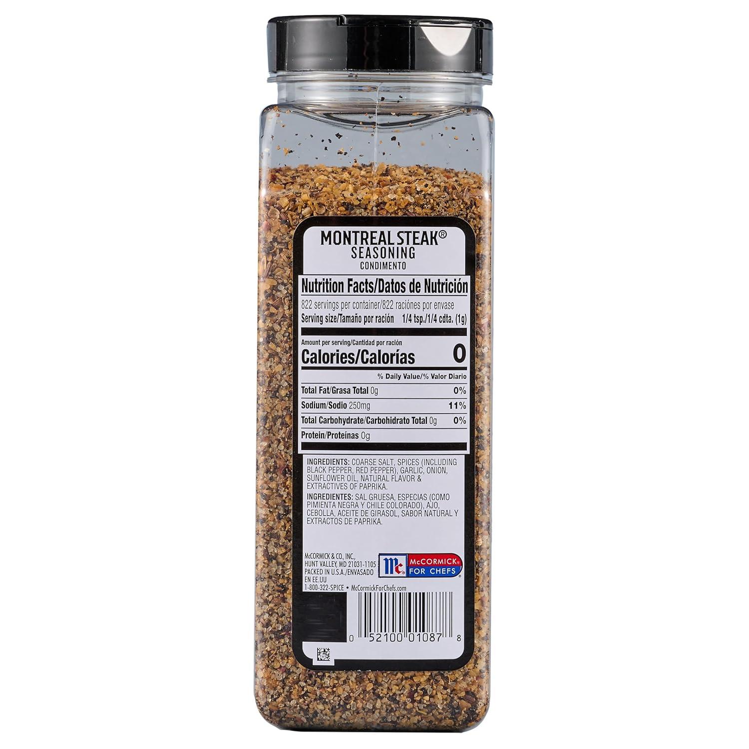 image:imageMcCormick Grill Mates Montreal Steak Seasoning 29 oz One 29 Ounce Container Montreal Steak Rub Seasoning Ideal for Steaks Ribs Burgers and Vegetables for a Zesty Flavor