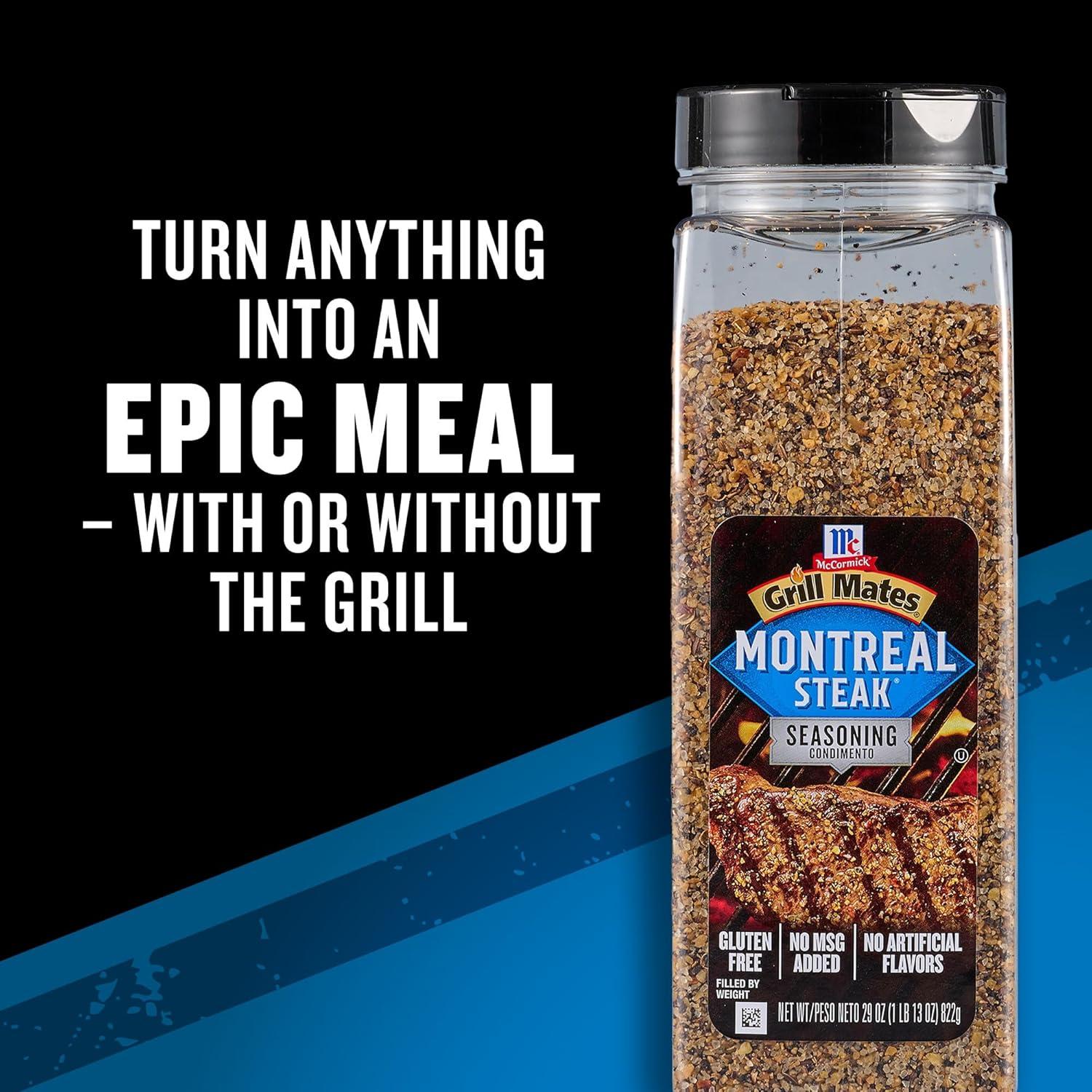 image:imageMcCormick Grill Mates Montreal Steak Seasoning 29 oz One 29 Ounce Container Montreal Steak Rub Seasoning Ideal for Steaks Ribs Burgers and Vegetables for a Zesty Flavor