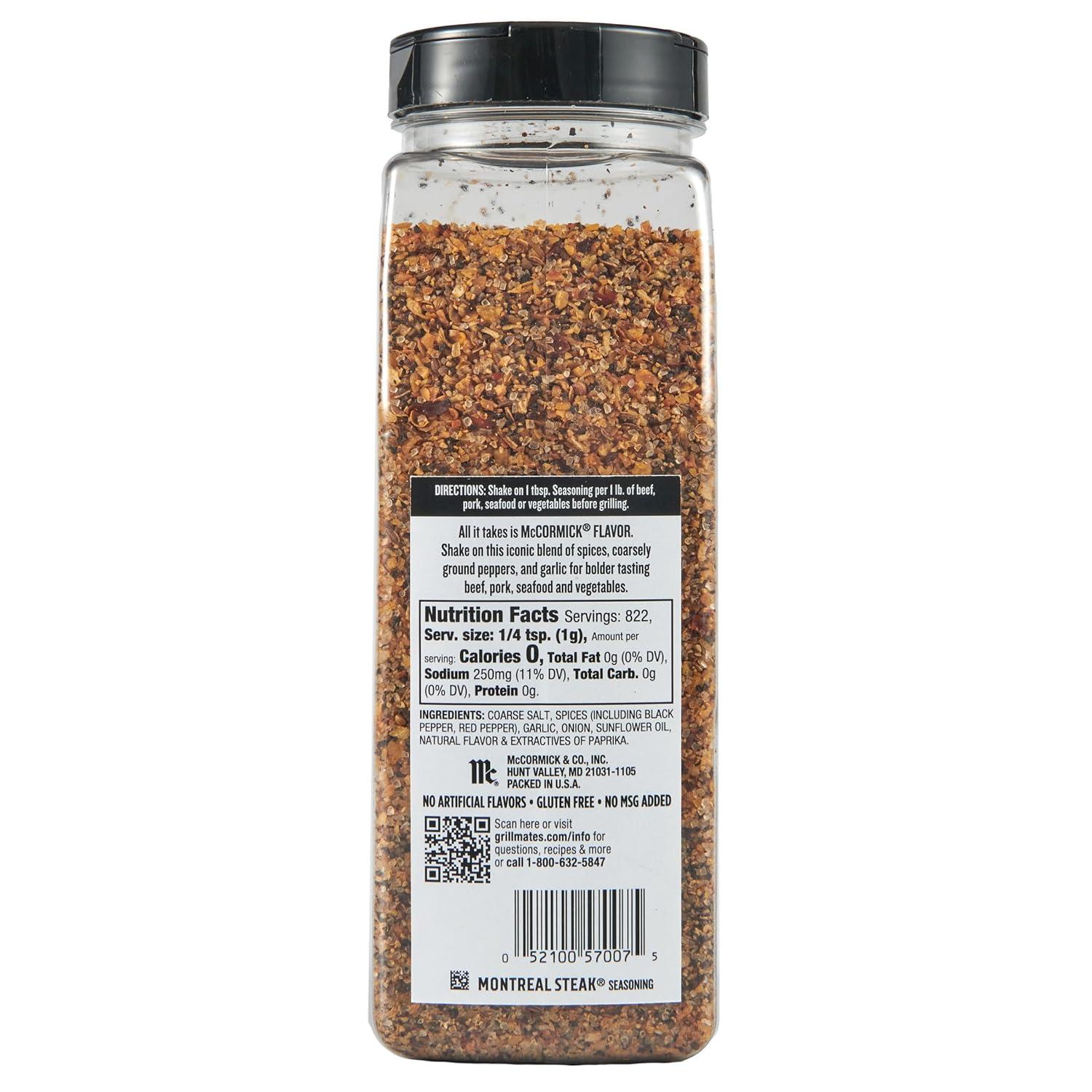 image:imageMcCormick Grill Mates Montreal Steak Seasoning 34 oz Pack of 6181 Pound Pack of 1