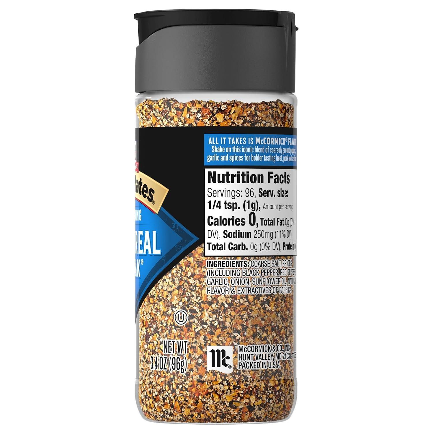 image:imageMcCormick Grill Mates Montreal Steak Seasoning 34 oz Pack of 634 Ounce Pack of 1
