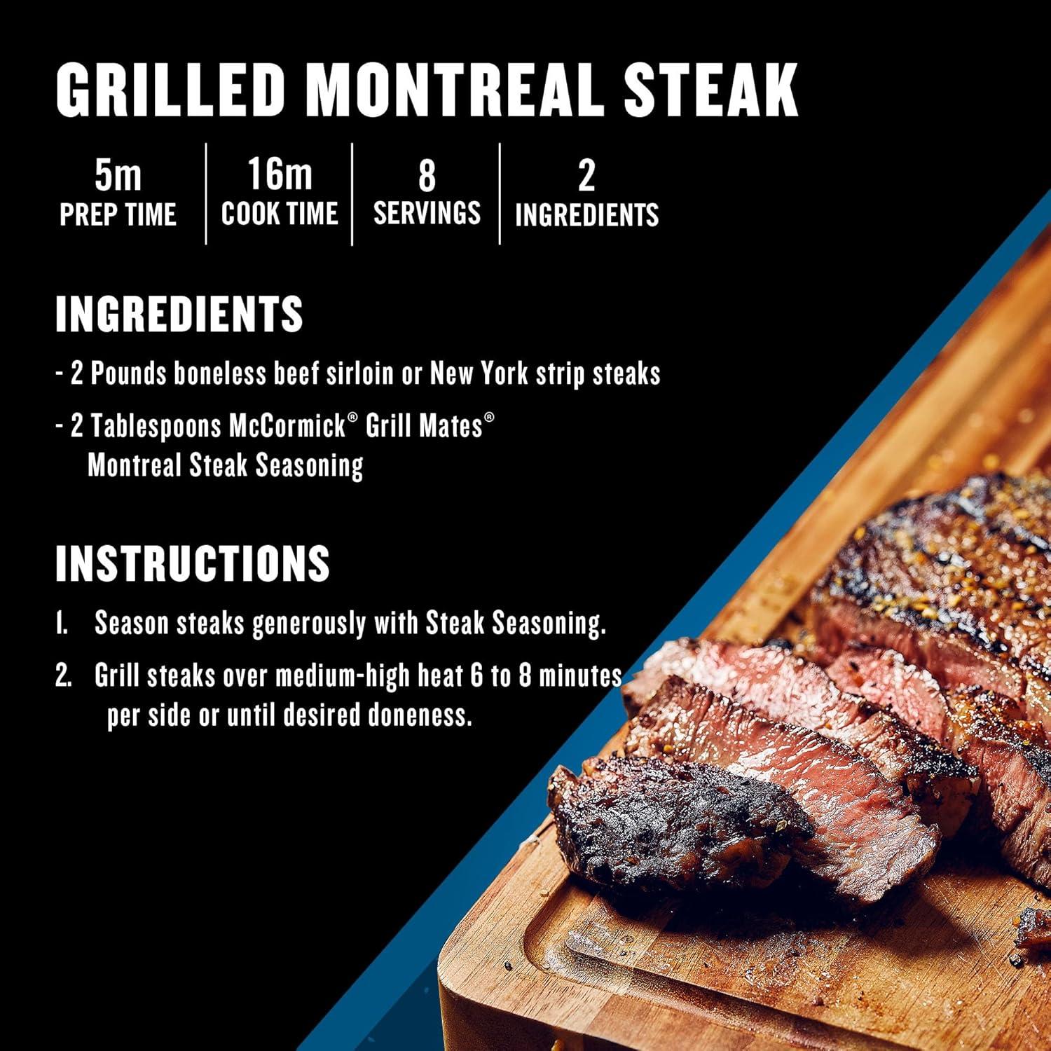 image:imageMcCormick Grill Mates Montreal Steak Seasoning 34 oz Pack of 634 Ounce Pack of 1