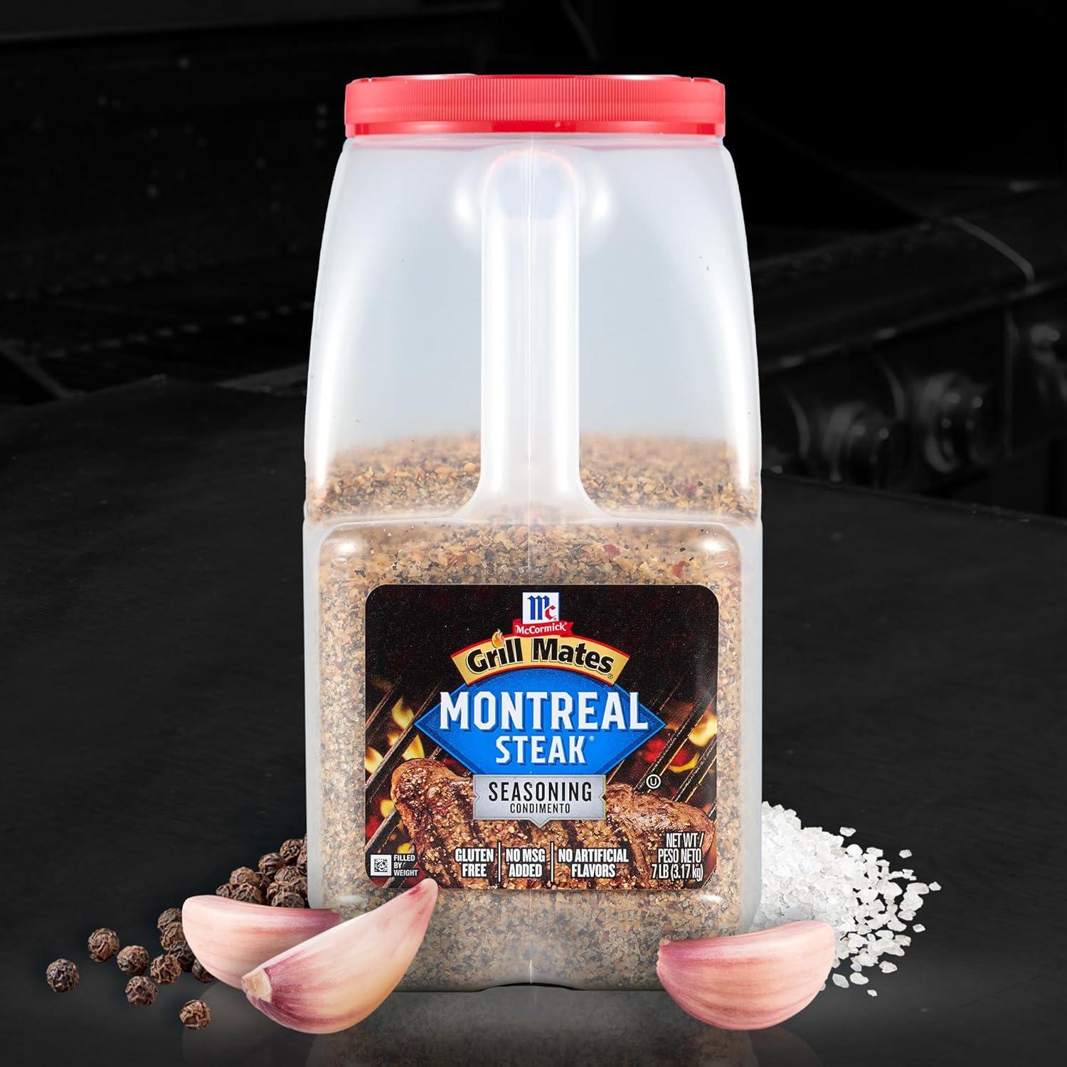 image:imageMcCormick Grill Mates Montreal Steak Seasoning 7 lb Pack of 3 Three 7 Pound Containers Montreal Steak Rub Seasoning Ideal for Steaks Ribs Burgers and Vegetables for a Zesty Flavor3733 Ounce Pack of 3