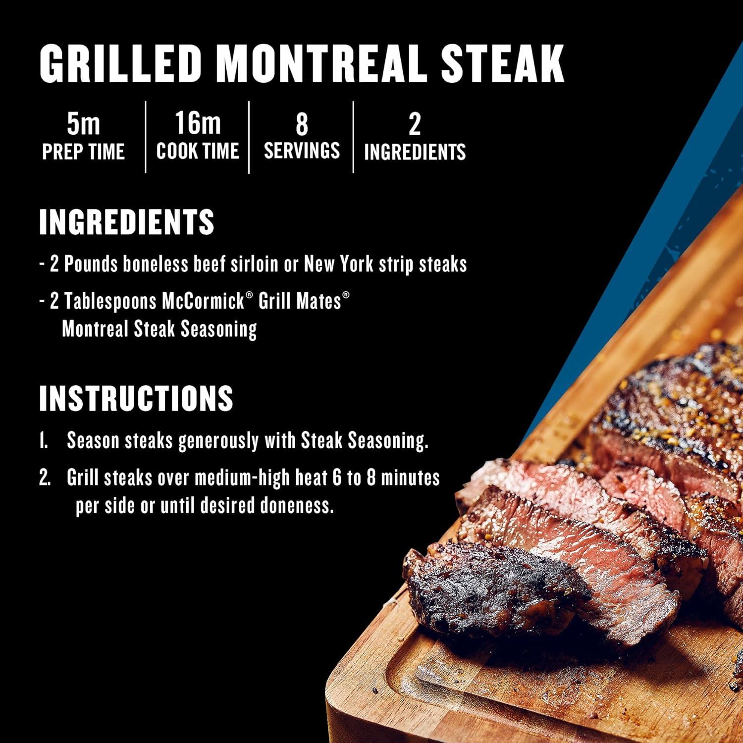 image:imageMcCormick Grill Mates Montreal Steak Seasoning 7 lb Pack of 3 Three 7 Pound Containers Montreal Steak Rub Seasoning Ideal for Steaks Ribs Burgers and Vegetables for a Zesty Flavor3733 Ounce Pack of 3