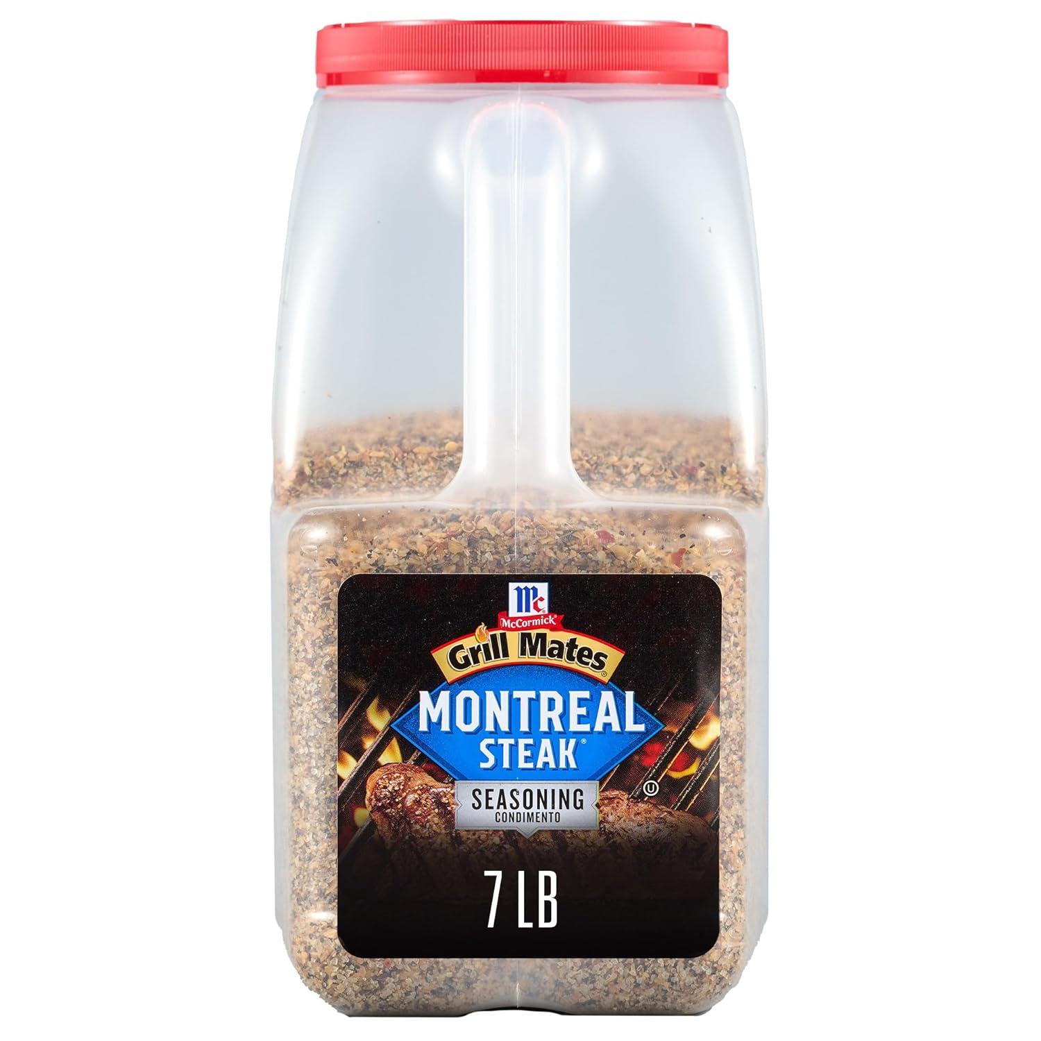 image:imageMcCormick Grill Mates Montreal Steak Seasoning 7 lb Pack of 3 Three 7 Pound Containers Montreal Steak Rub Seasoning Ideal for Steaks Ribs Burgers and Vegetables for a Zesty Flavor3733 Ounce Pack of 3