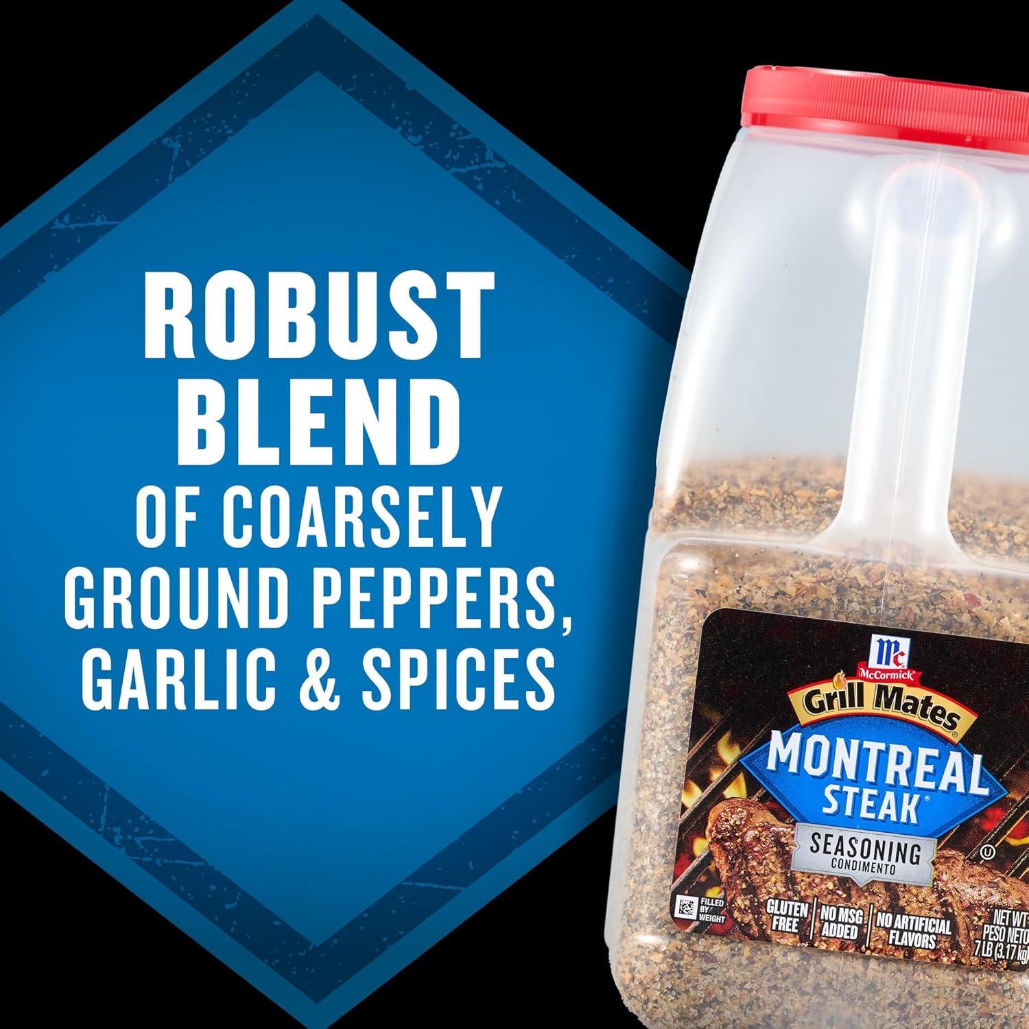 image:imageMcCormick Grill Mates Montreal Steak Seasoning 7 lb Pack of 3 Three 7 Pound Containers Montreal Steak Rub Seasoning Ideal for Steaks Ribs Burgers and Vegetables for a Zesty Flavor112 Ounce Pack of 1