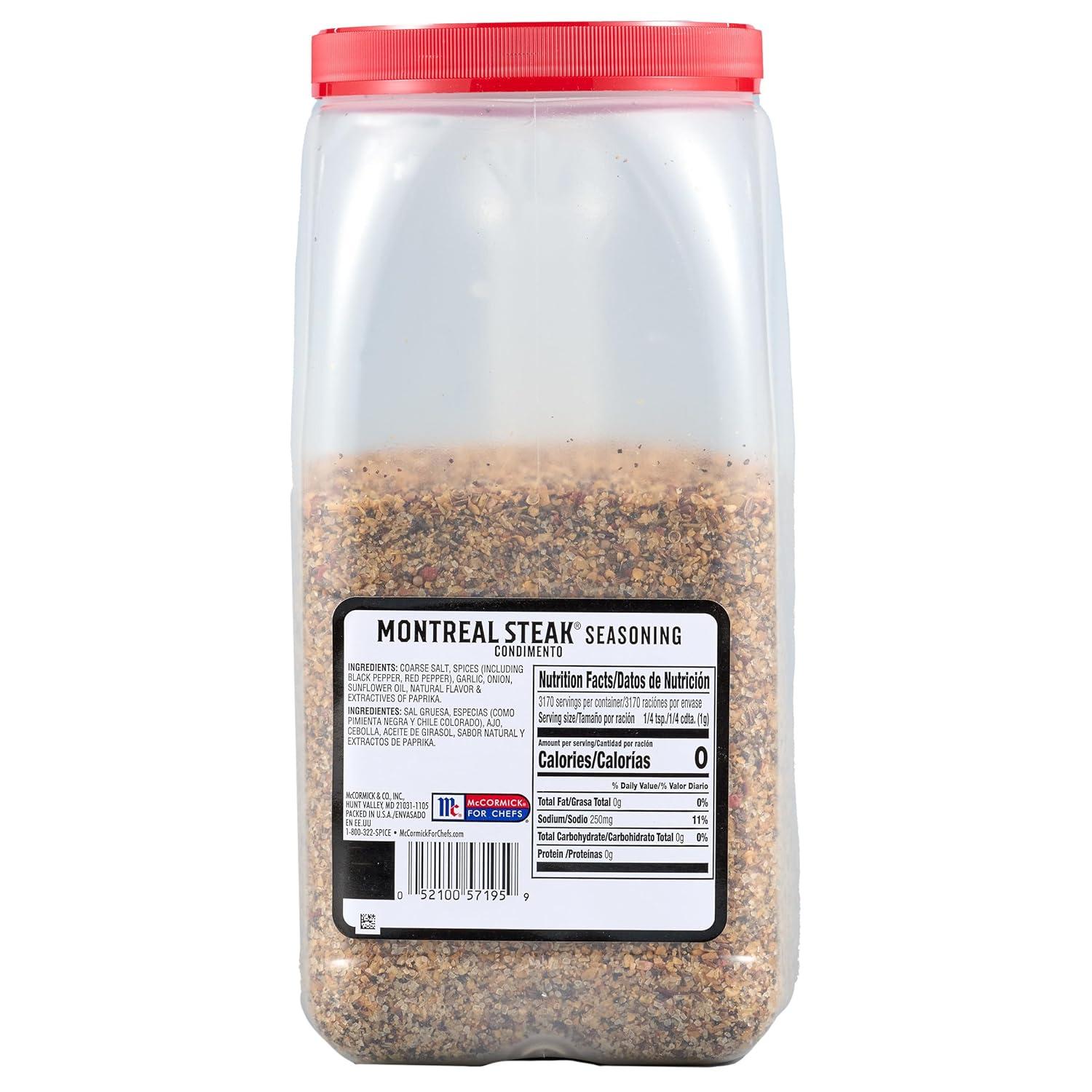 image:imageMcCormick Grill Mates Montreal Steak Seasoning 7 lb Pack of 3 Three 7 Pound Containers Montreal Steak Rub Seasoning Ideal for Steaks Ribs Burgers and Vegetables for a Zesty Flavor112 Ounce Pack of 1