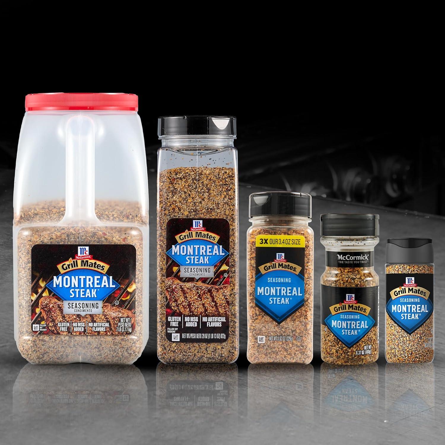 image:imageMcCormick Grill Mates Montreal Steak Seasoning 7 lb Pack of 3 Three 7 Pound Containers Montreal Steak Rub Seasoning Ideal for Steaks Ribs Burgers and Vegetables for a Zesty Flavor3733 Ounce Pack of 3
