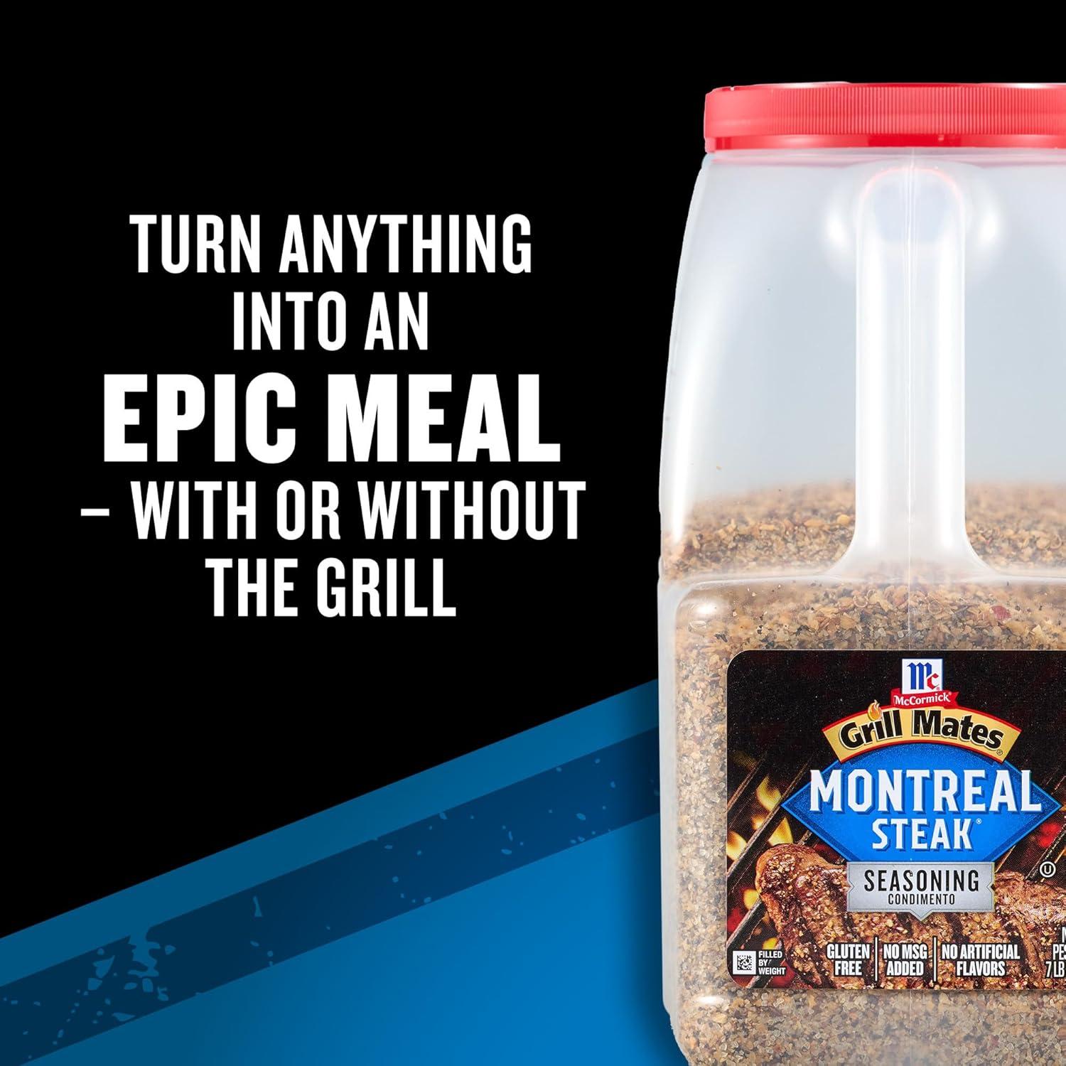 image:imageMcCormick Grill Mates Montreal Steak Seasoning 7 lb Pack of 3 Three 7 Pound Containers Montreal Steak Rub Seasoning Ideal for Steaks Ribs Burgers and Vegetables for a Zesty Flavor112 Ounce Pack of 1