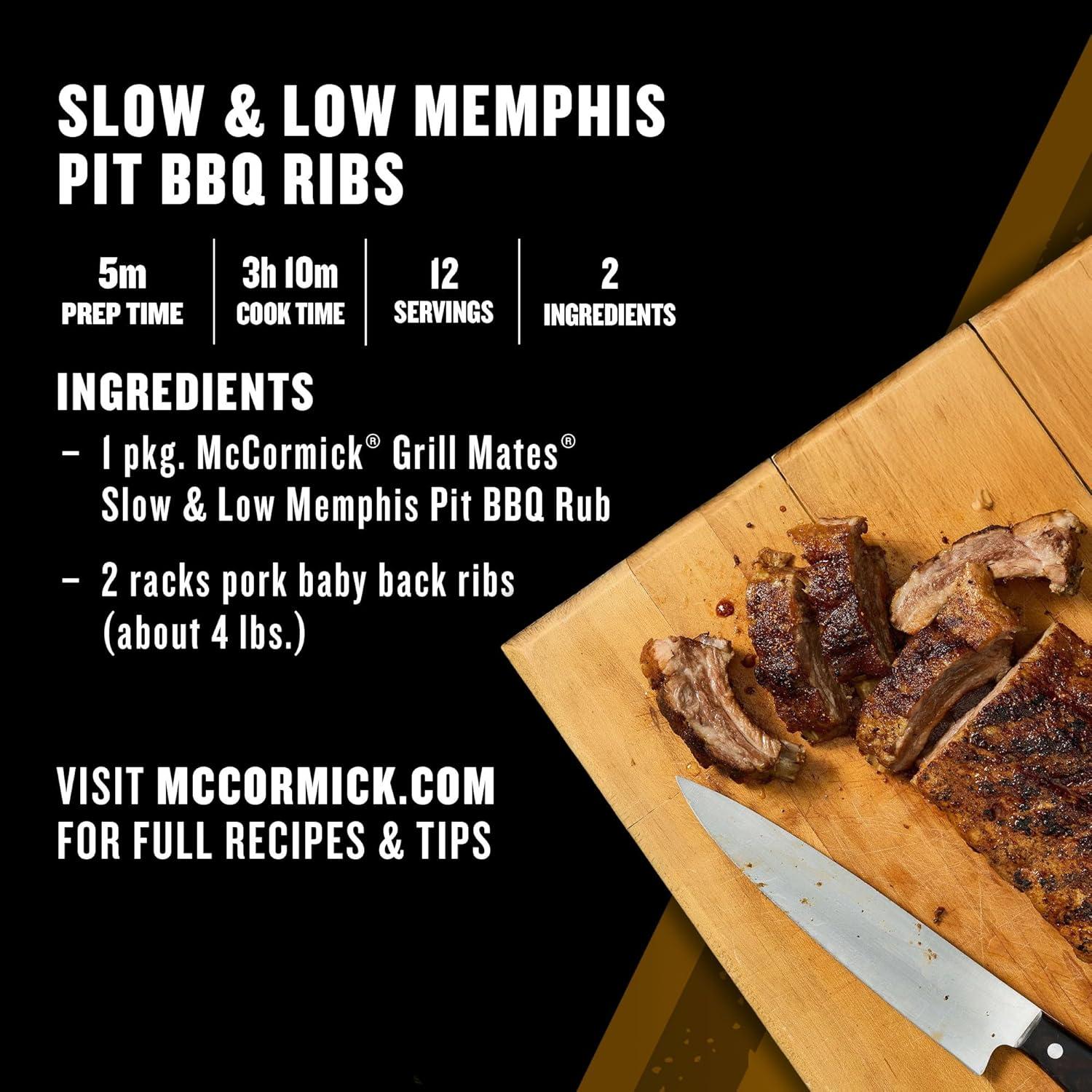 image:imageMcCormick Grill Mates Slow amp Low Memphis Pit BBQ Rub 225 ozMemphis Pit BBQ