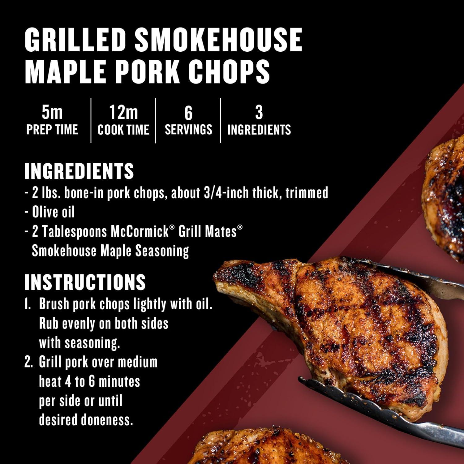 image:imageMcCormick Grill Mates Smokehouse Maple Seasoning 1025 oz35 Ounce Pack of 6