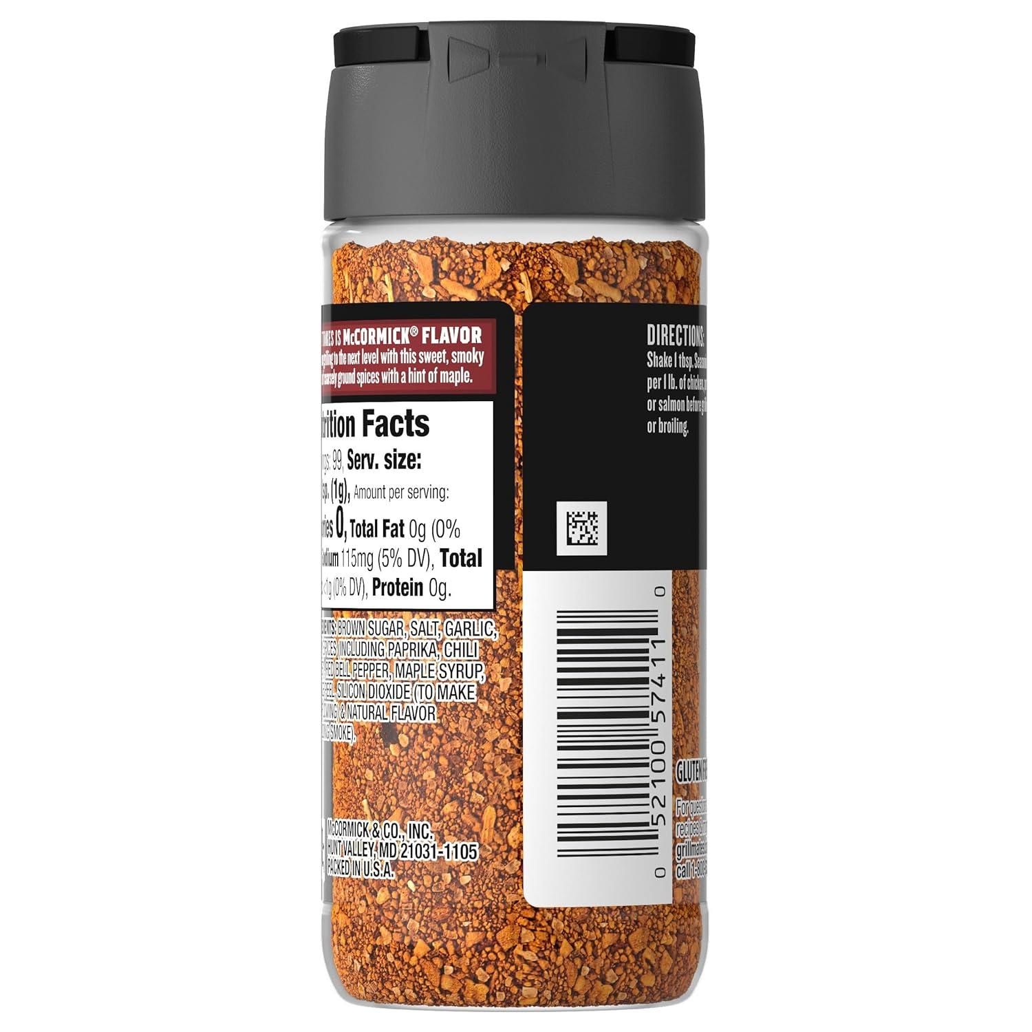image:imageMcCormick Grill Mates Smokehouse Maple Seasoning 1025 oz35 Ounce Pack of 6
