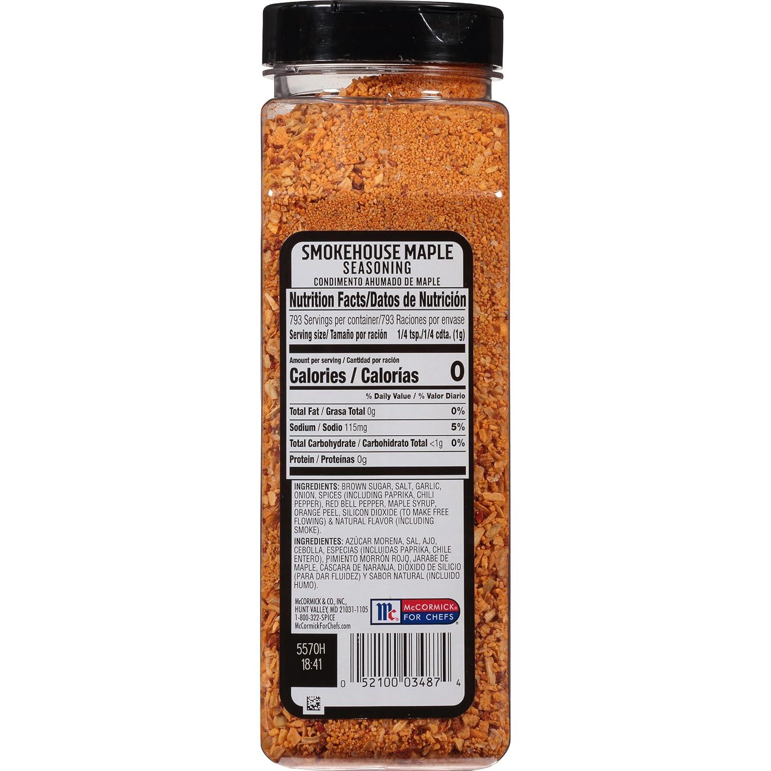 image:imageMcCormick Grill Mates Smokehouse Maple Seasoning 28 oz One 28 Ounce Container of Smokehouse Maple Seasoning Perfect on Pork Chops Chicken Burgers and More28 Ounce Pack of 6