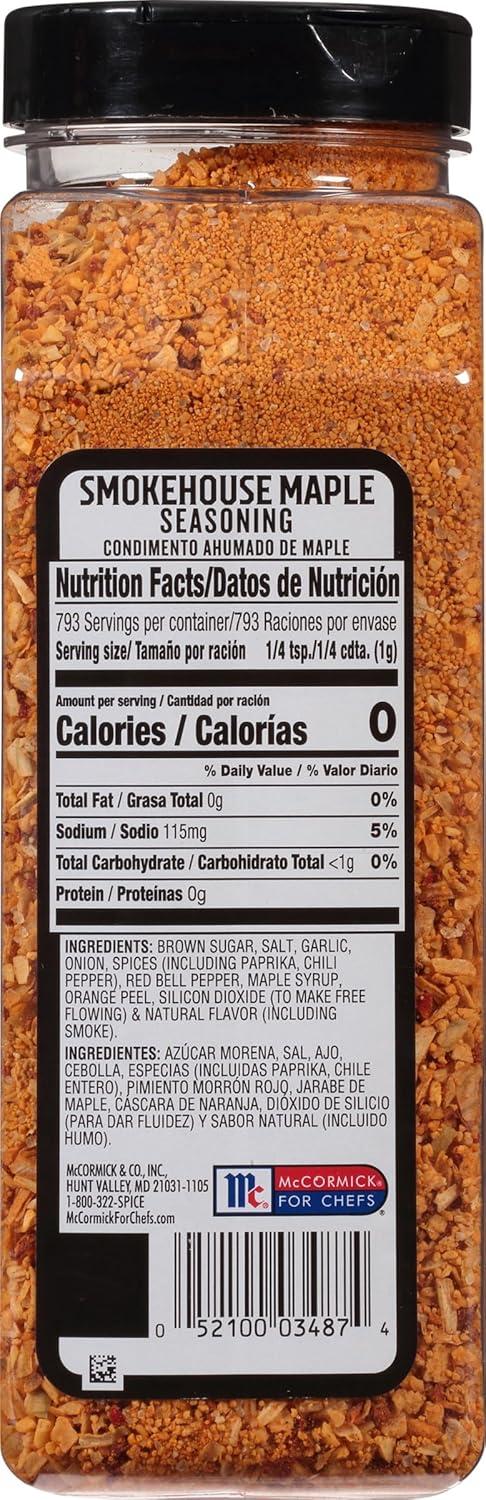 image:imageMcCormick Grill Mates Smokehouse Maple Seasoning 28 oz One 28 Ounce Container of Smokehouse Maple Seasoning Perfect on Pork Chops Chicken Burgers and More28 Ounce Pack of 1