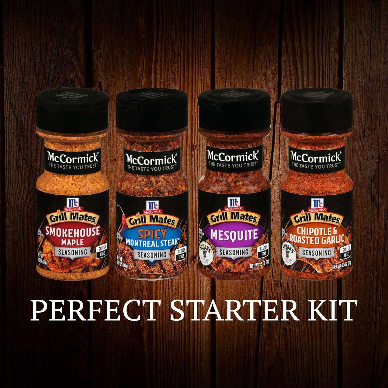 image:imageMcCormick Grill Mates Spices Everyday Grilling Variety Pack Montreal Steak Montreal Chicken Roasted Garlic amp Herb Hamburger 4 CountUnique Blends Grilling Variety Pack